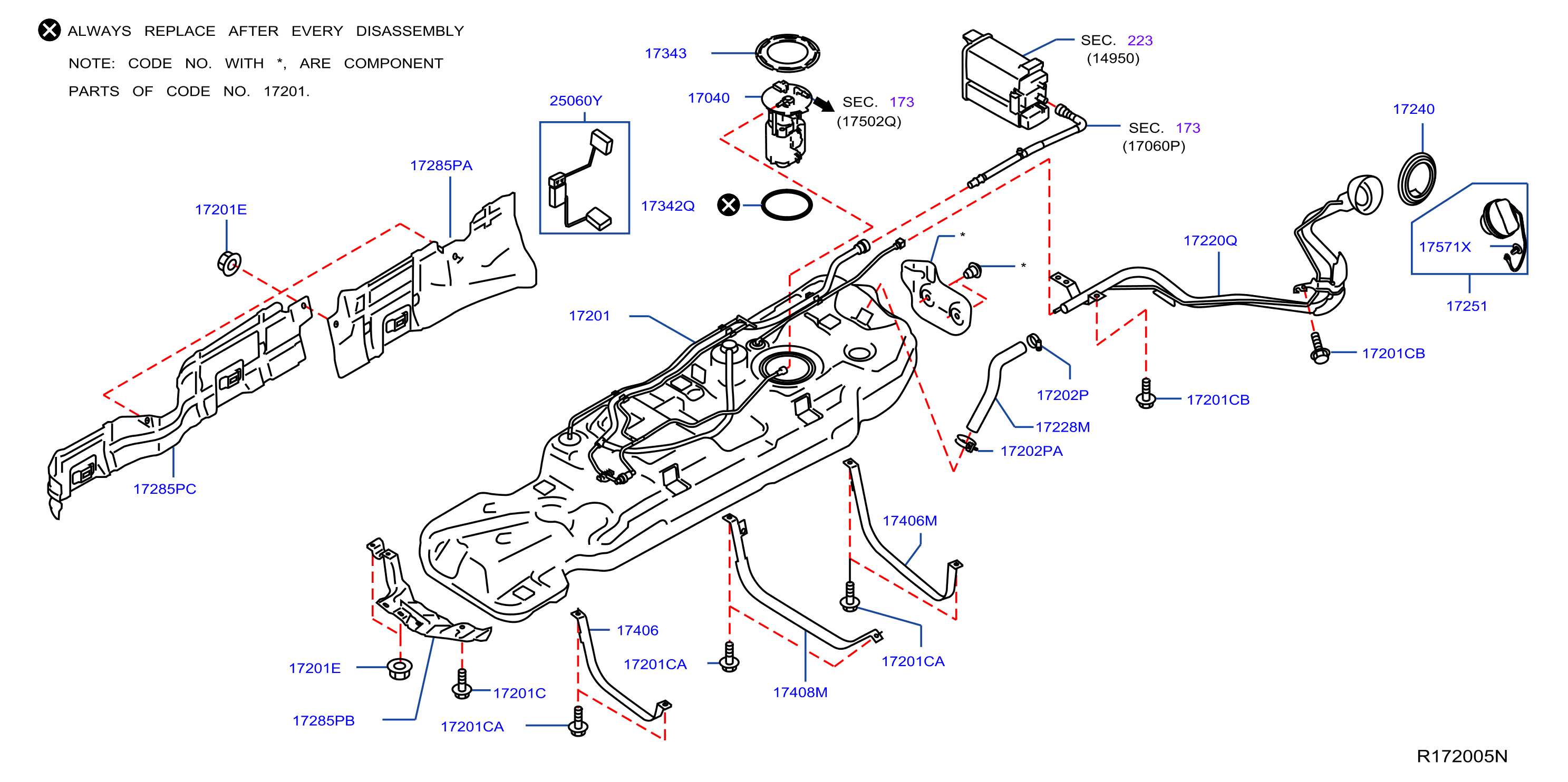Diagram FUEL TANK for your 2003 INFINITI G35   