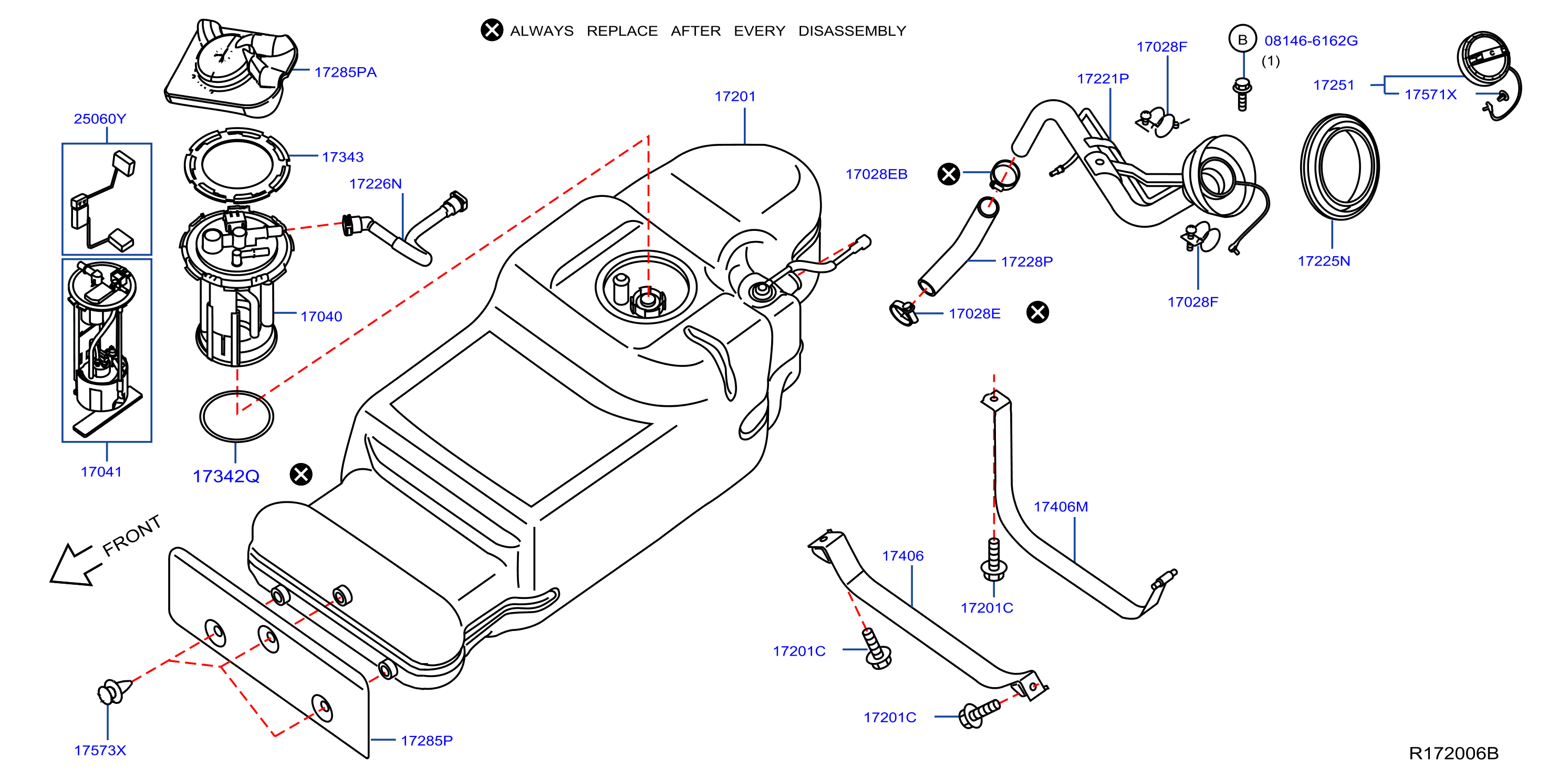 Diagram DEPÓSITO DE COMBUSTIBLE for your Nissan