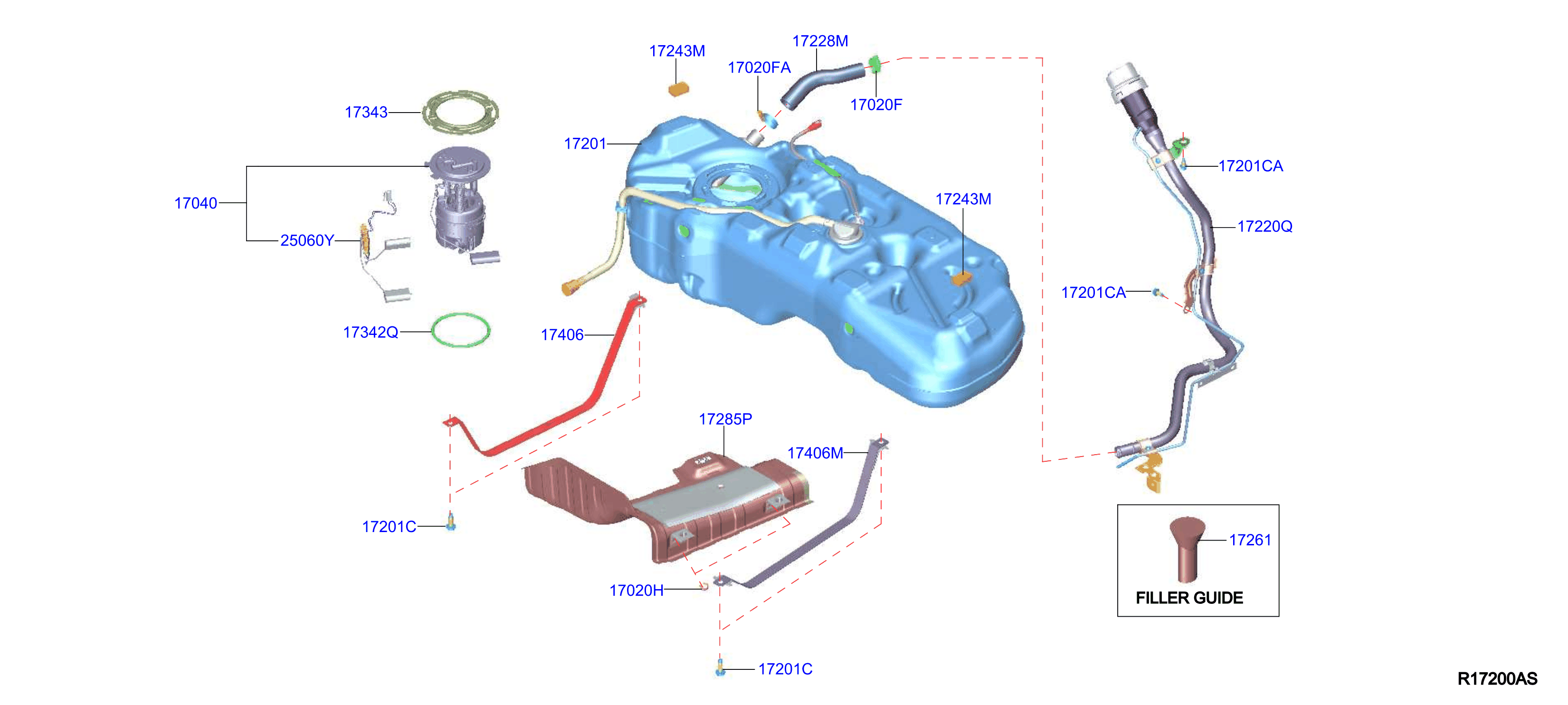 2018 Nissan Armada Fuel Pump and Sender 17040 6RF0A Genuine