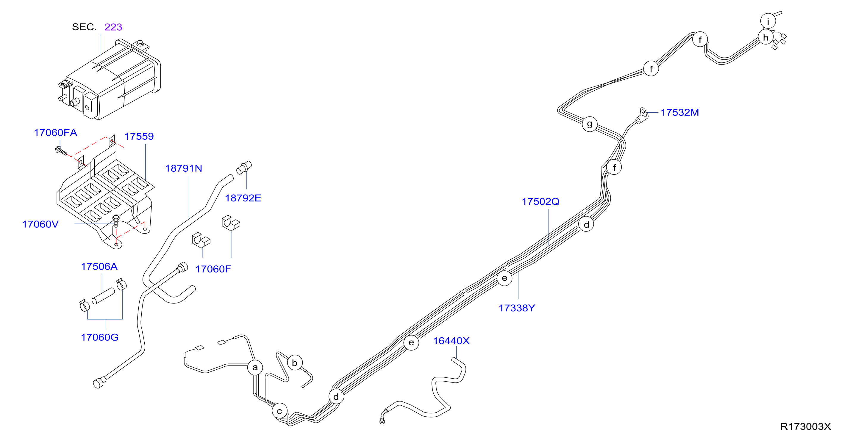 Diagram TUBERÍA DE COMBUSTIBLE for your 2021 Nissan Murano   