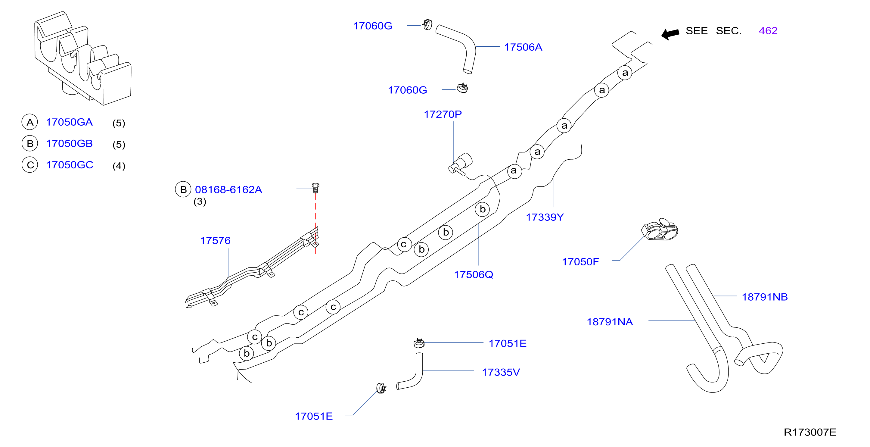 Diagram FUEL PIPING for your Nissan NV3500  