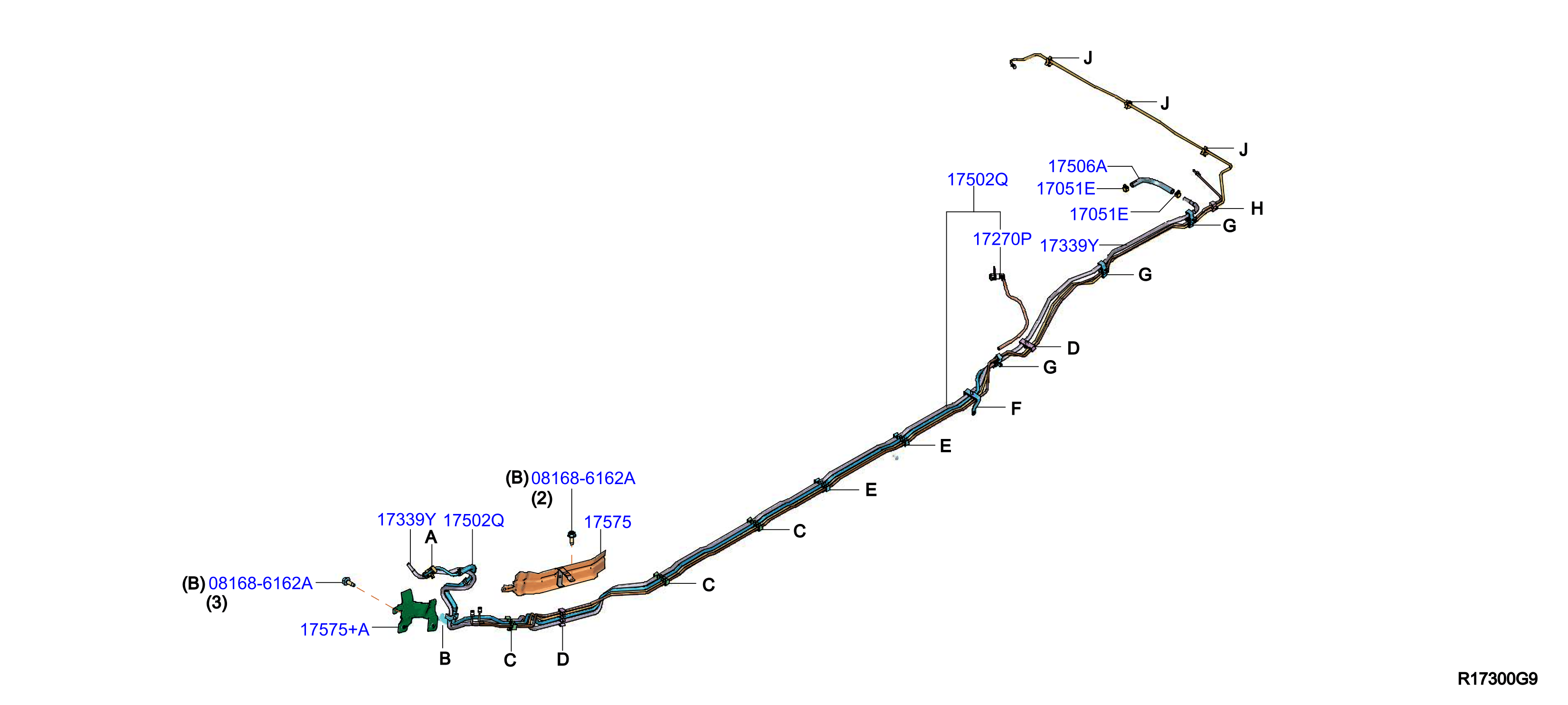 Diagram TUBERÍA DE COMBUSTIBLE for your 2025 Nissan Frontier King Cab SV 3.8L V6 AT 4WD 