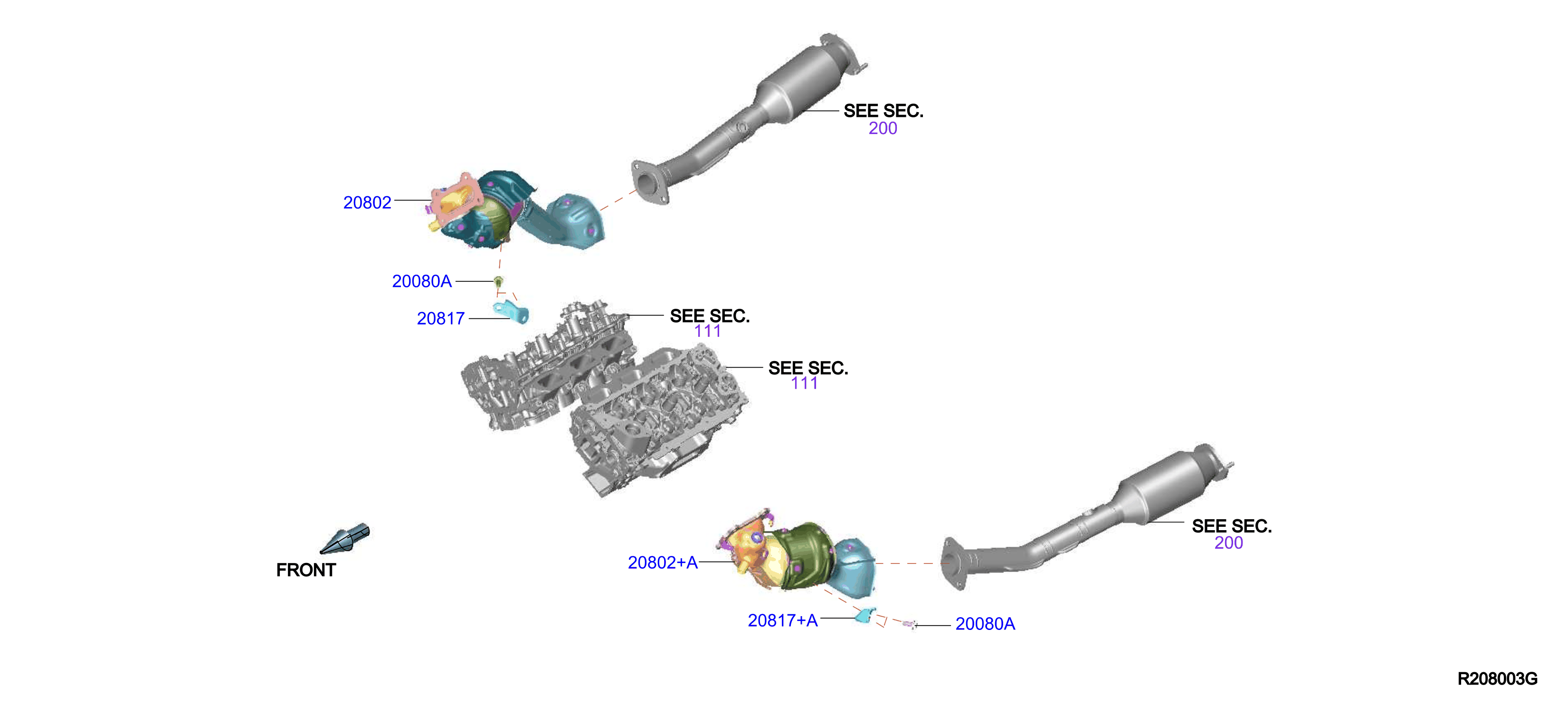 Diagram CATALYST CONVERTER,EXHAUST FUEL & URE IN for your Nissan Frontier  