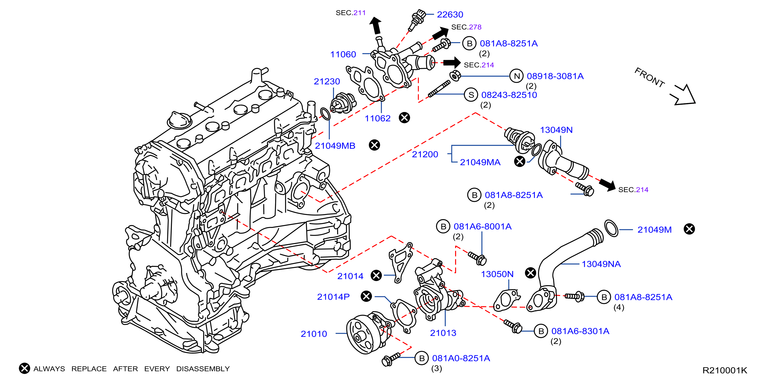 21230-6N20A - Engine Coolant Thermostat - Genuine Nissan Part