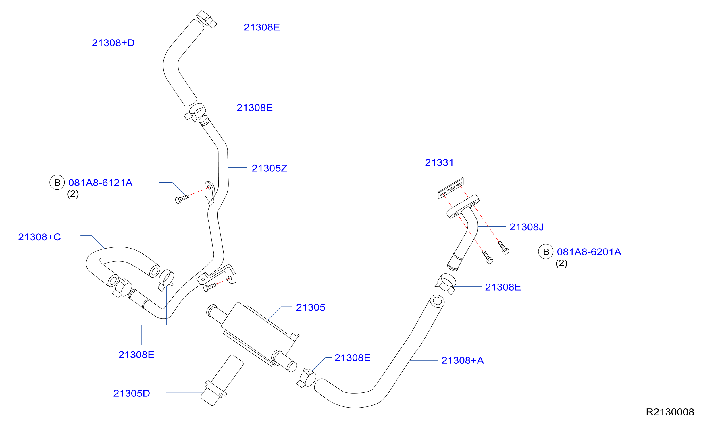 2021 Nissan Titan Engine Oil Cooler Line Connector. Engine Oil