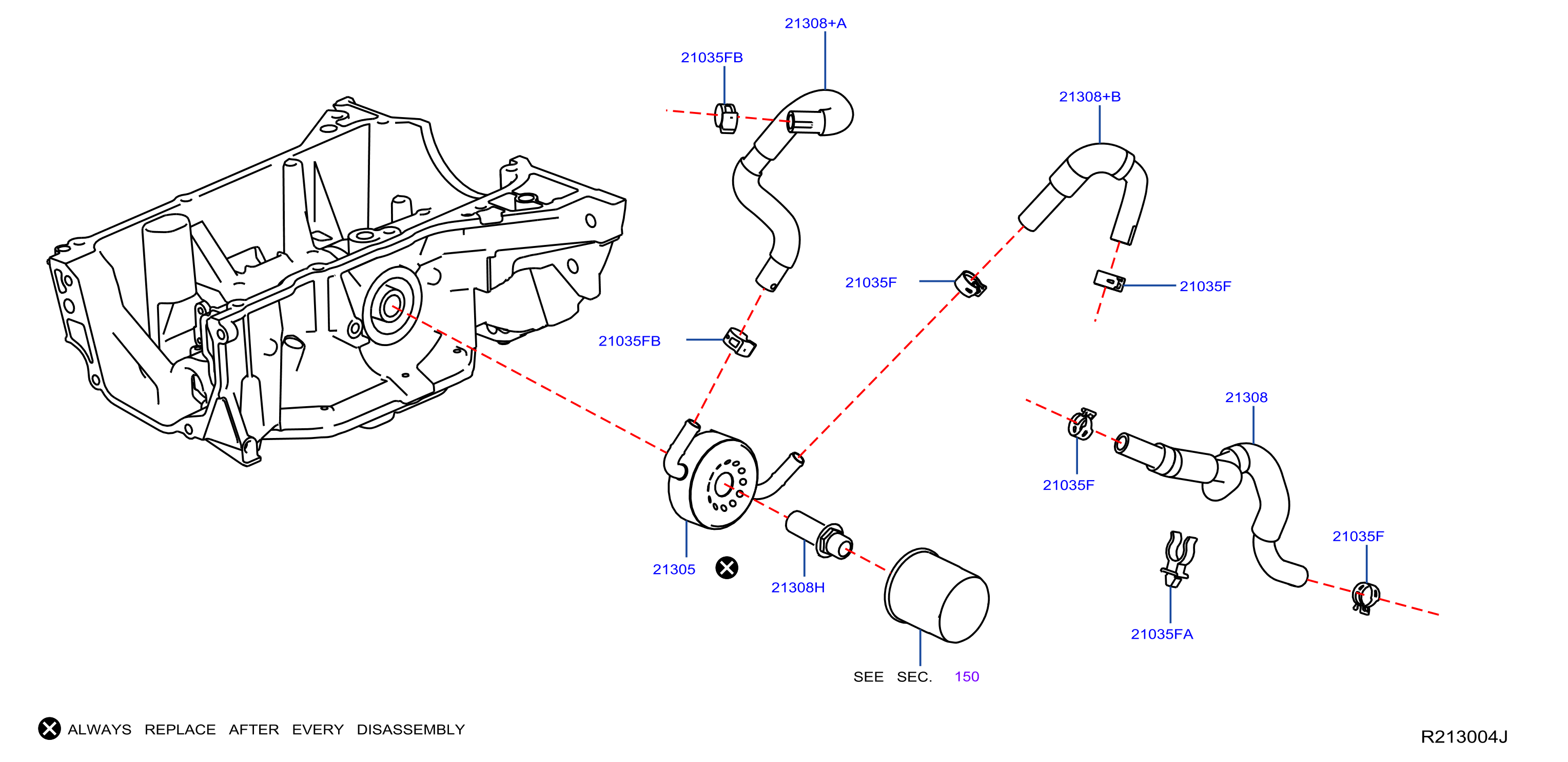 Diagram OIL COOLER for your Nissan