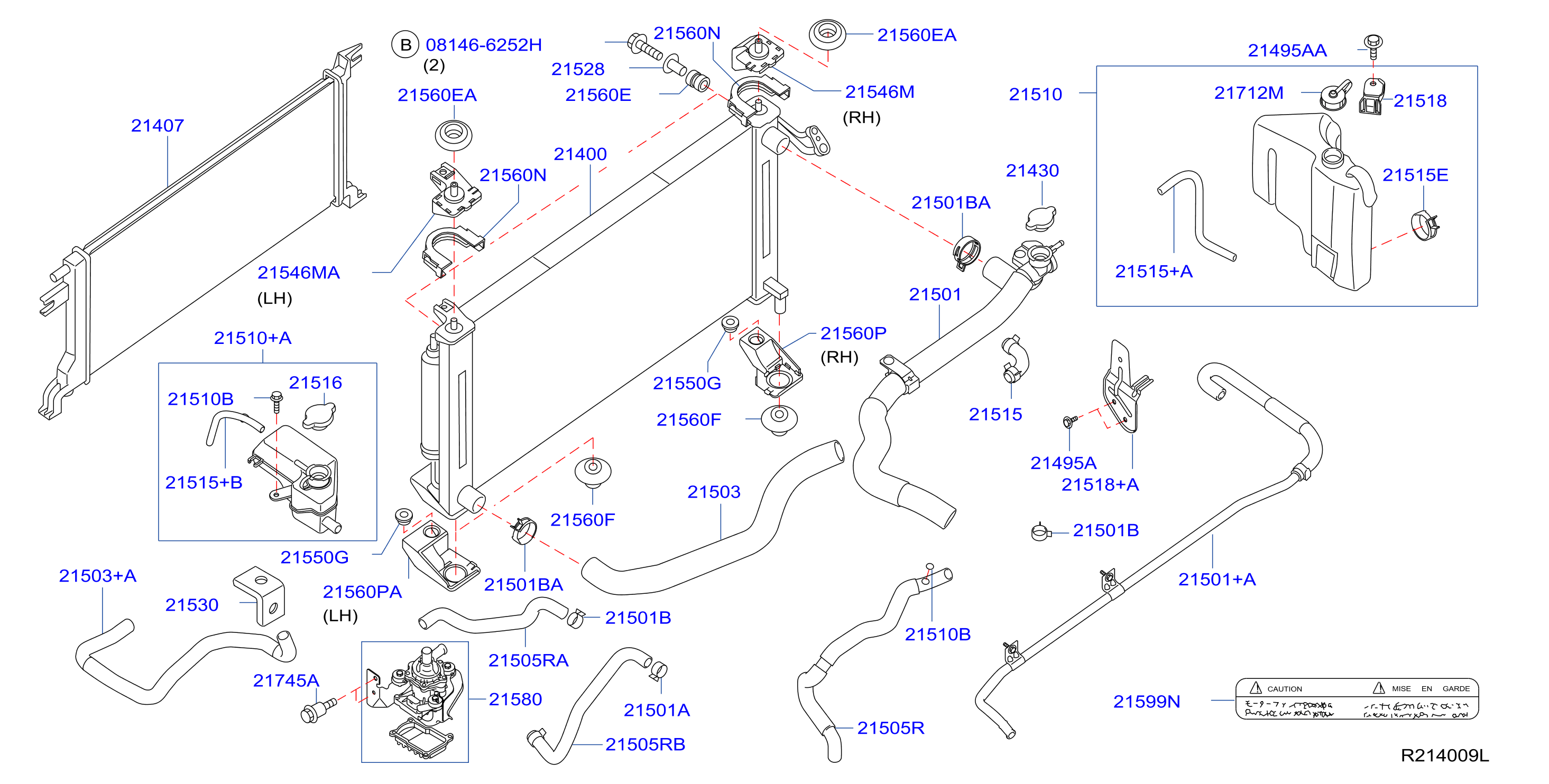 Diagram RADIATOR,SHROUD & INVERTER COOLING for your 2013 Nissan Juke   