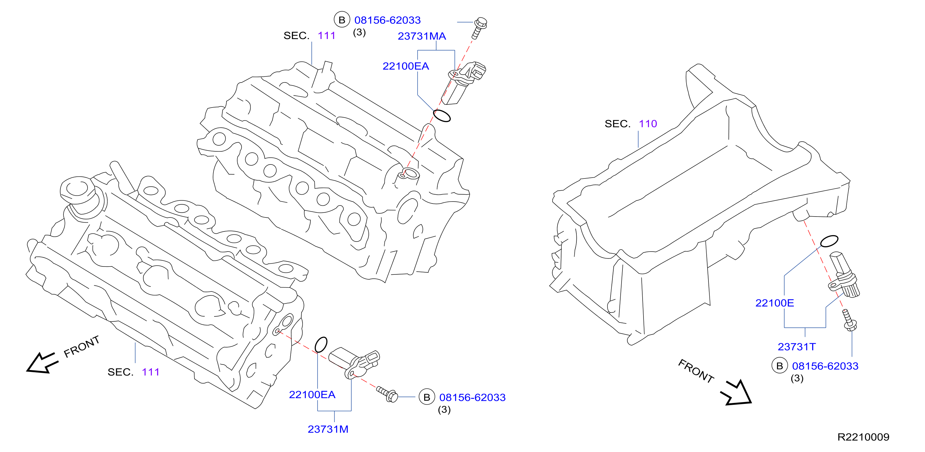 2006 Nissan Armada Camshaft Position Sensor. Crankshaft Position