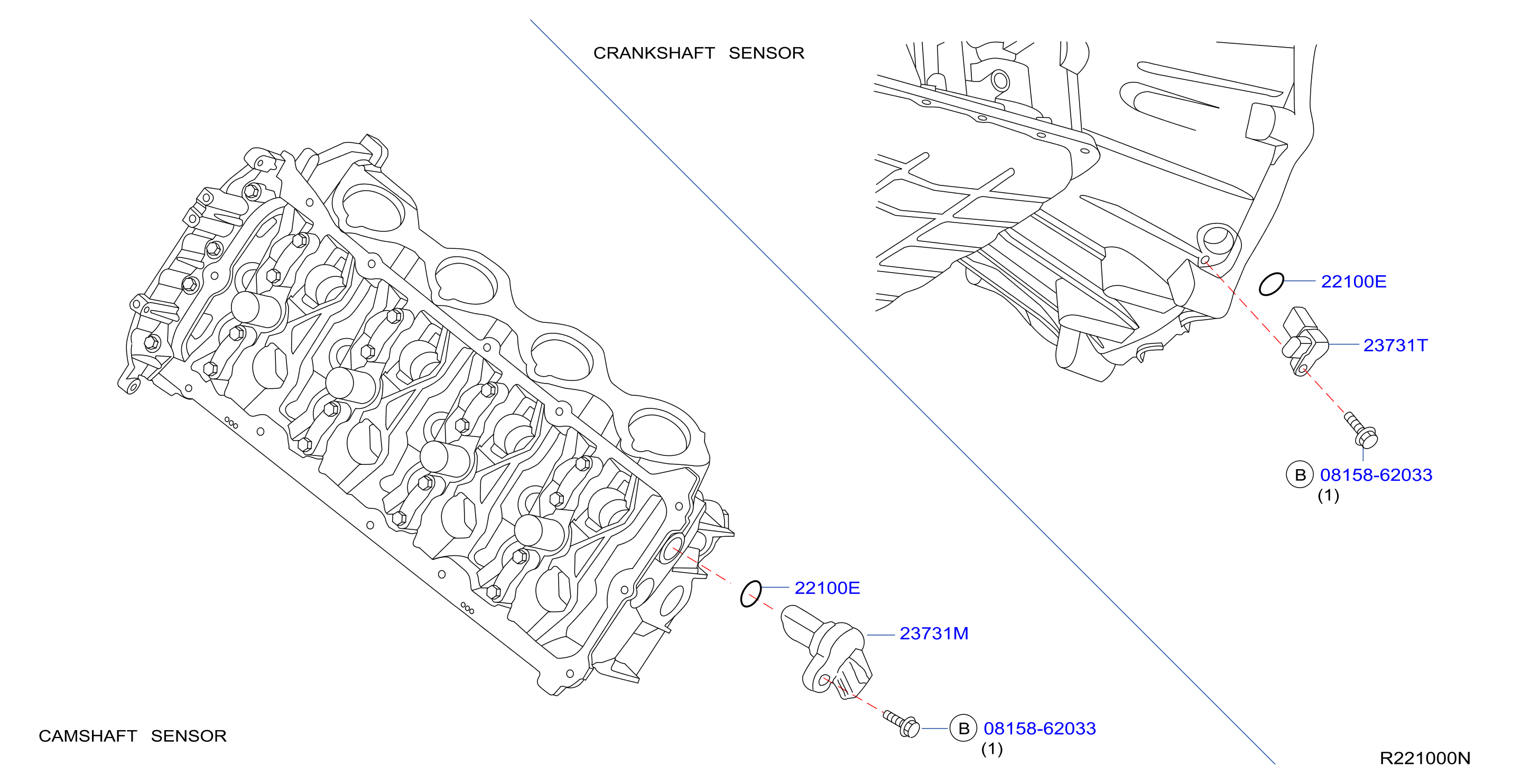 Diagram DISTRIBUTOR & IGNITION TIMING SENSOR for your 2024 Nissan Altima   