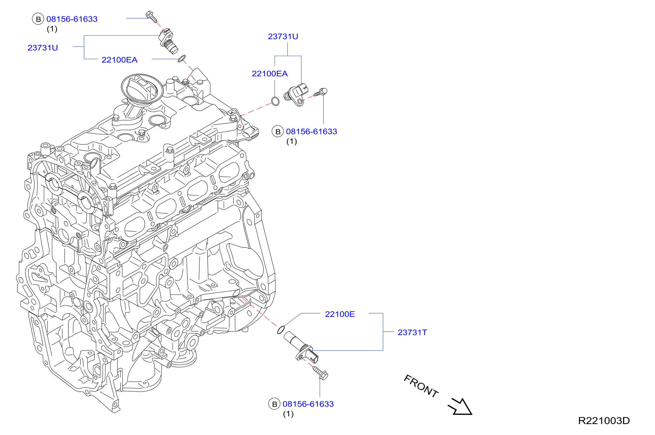 Diagram DISTRIBUTOR & IGNITION TIMING SENSOR for your Nissan