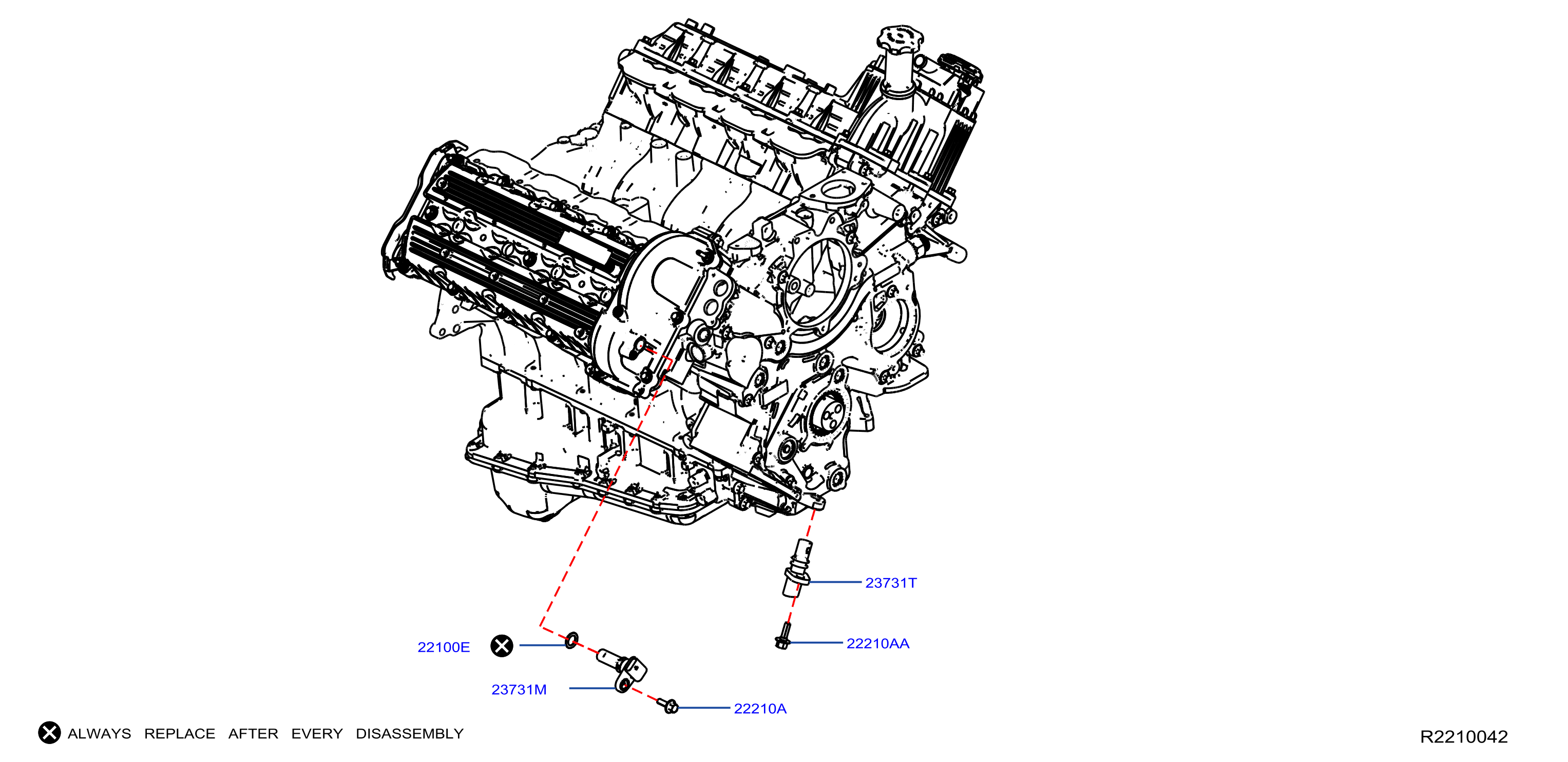 Diagram DISTRIBUTOR & IGNITION TIMING SENSOR for your Nissan Titan  