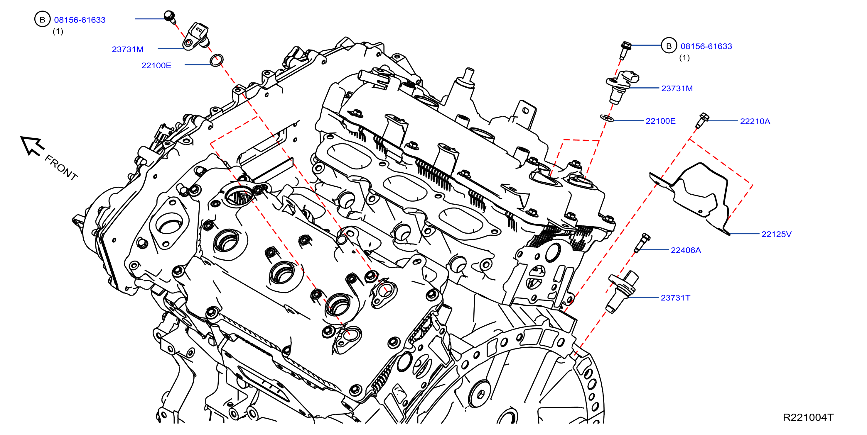 Diagram DISTRIBUTOR & IGNITION TIMING SENSOR for your Nissan Frontier  