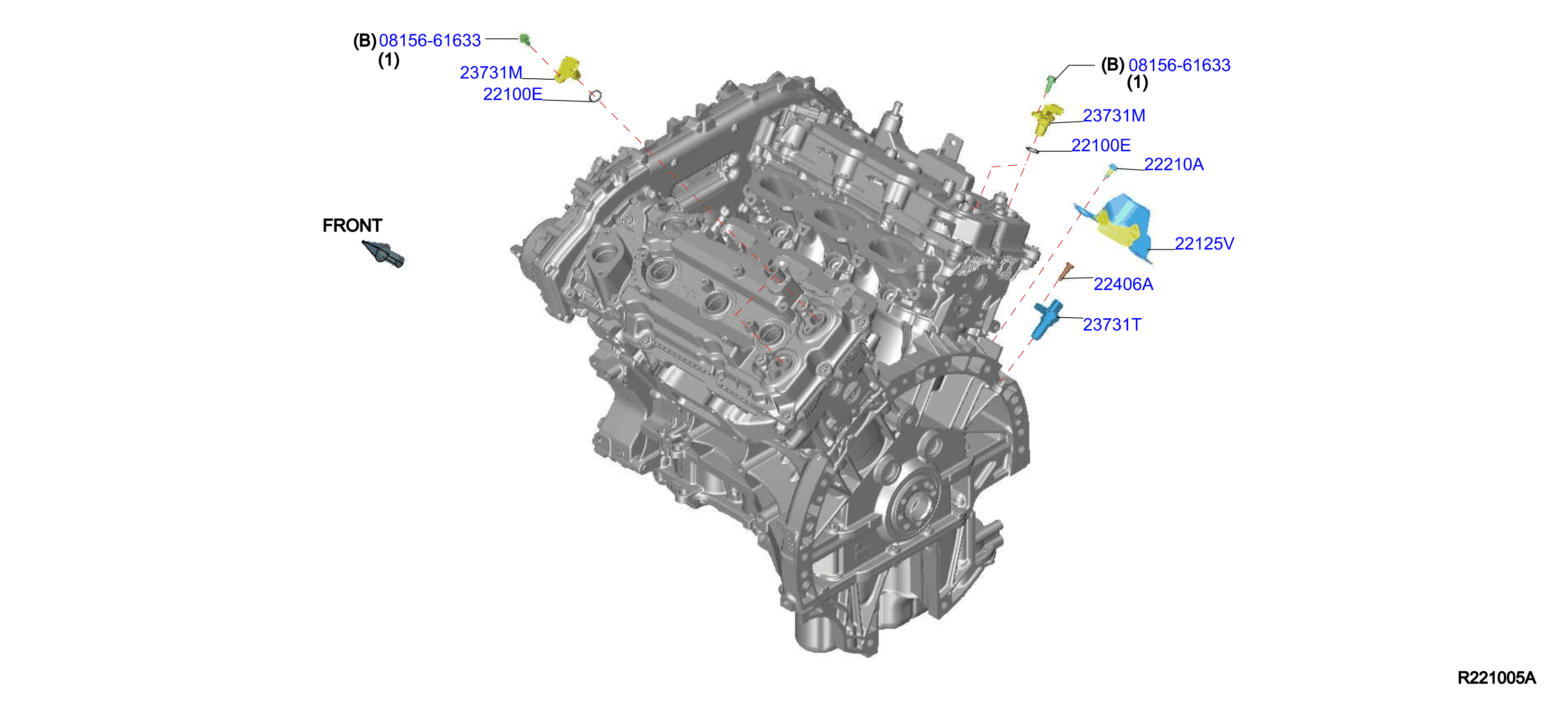 Diagram DISTRIBUTOR & IGNITION TIMING SENSOR for your Nissan Frontier  