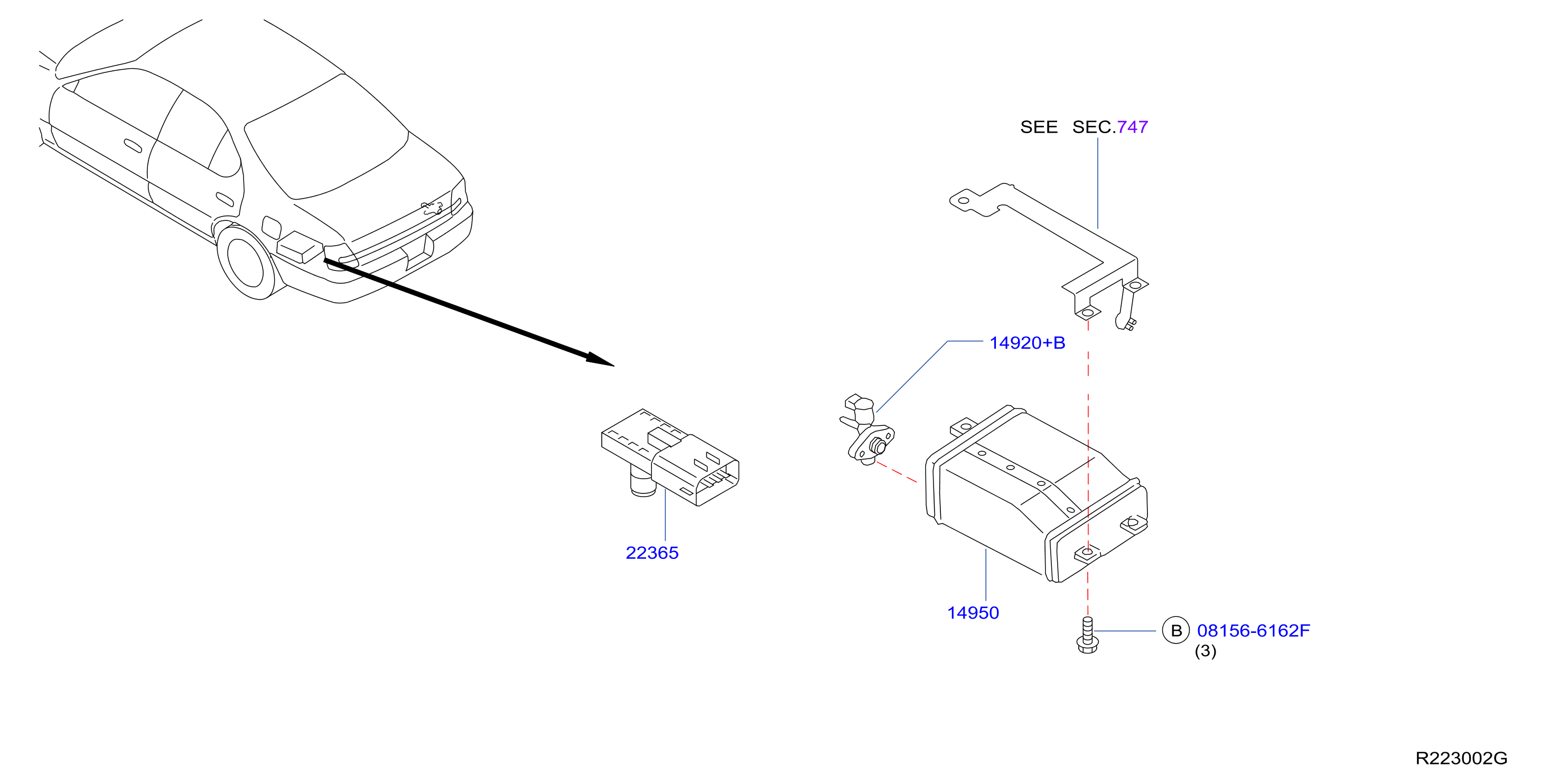 Diagram ENGINE CONTROL VACUUM PIPING for your Nissan Frontier  