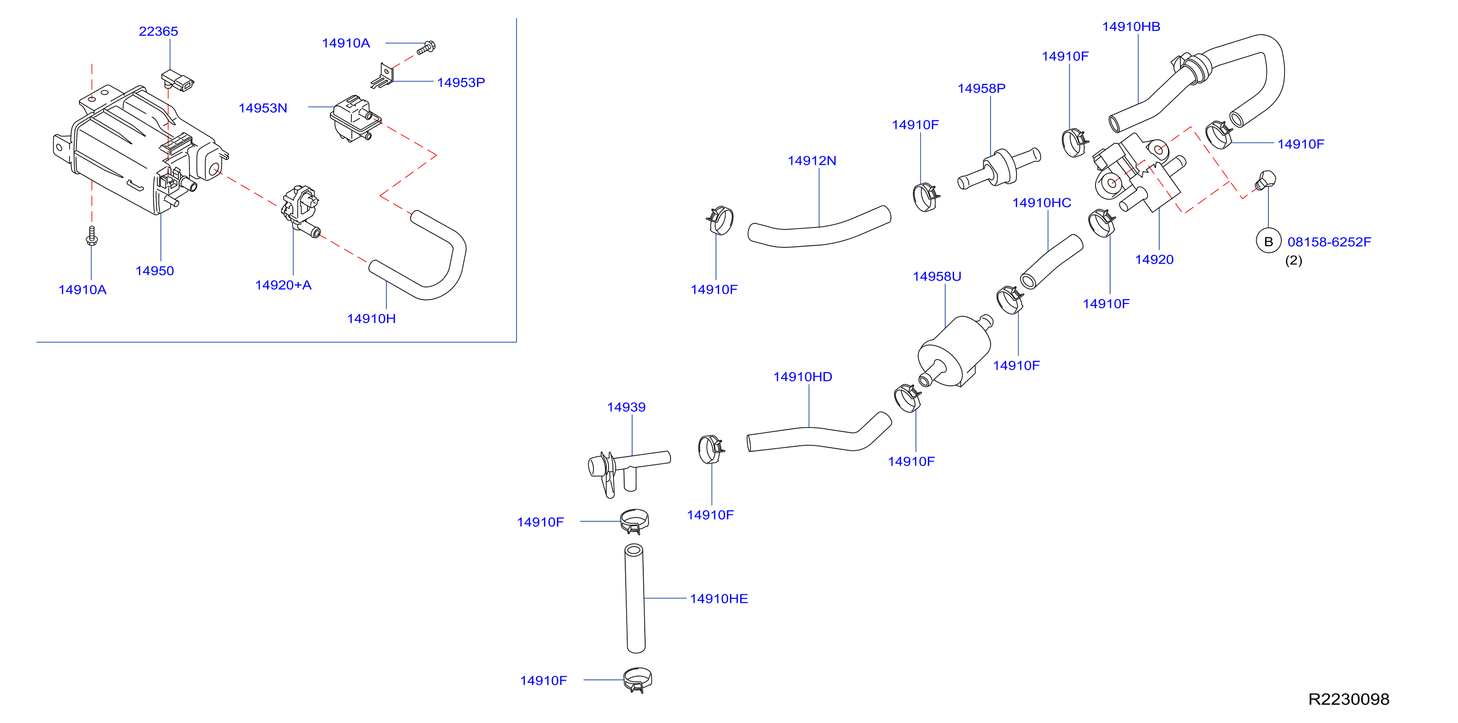 Nissan Murano Evaporator Control System Pressure Sensor. Fuel Vapor ...