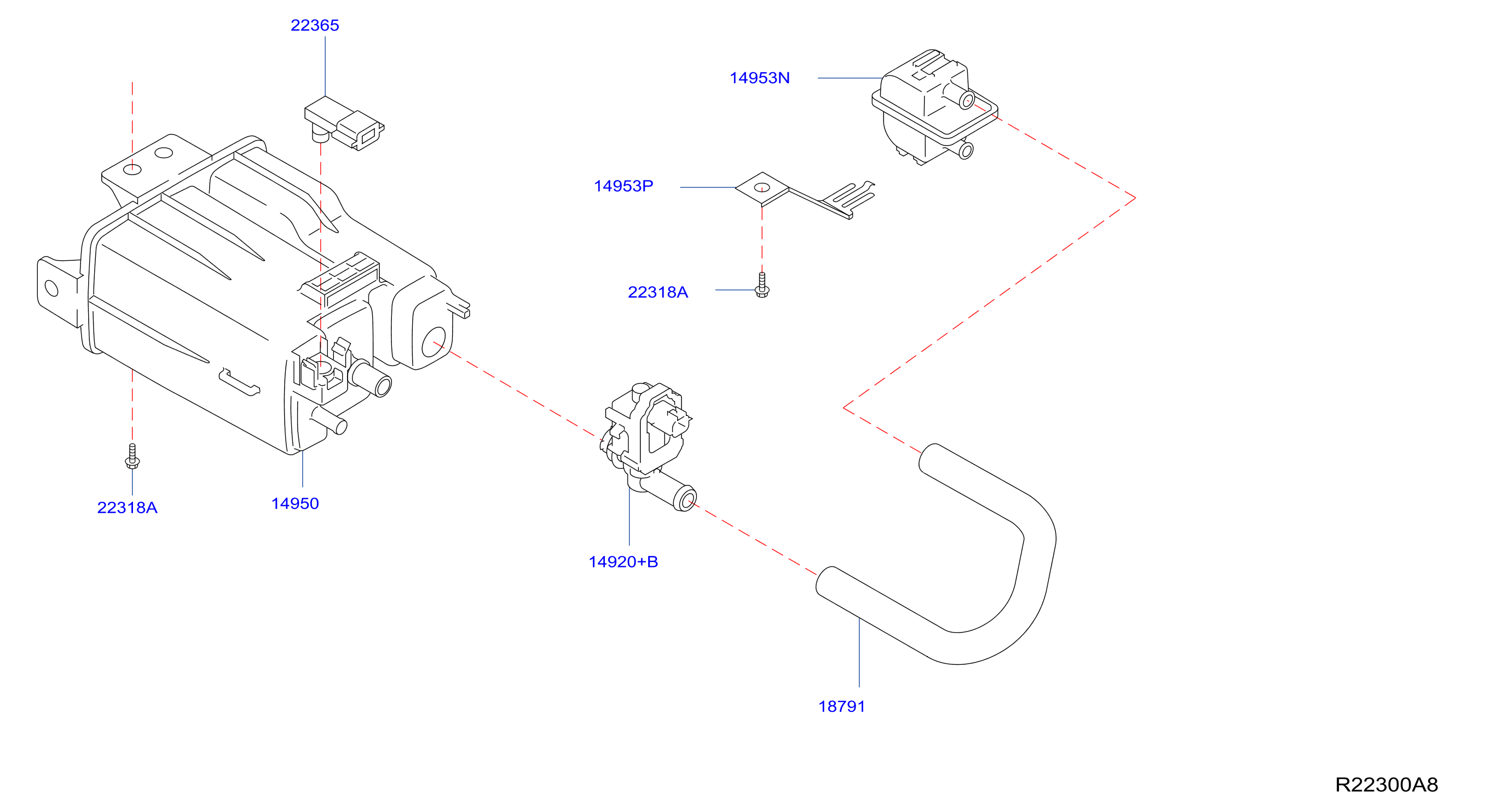 Diagram TUBERÍA DE VACÍO DE CONTROL DEL MOTOR for your 2008 Nissan Altima   