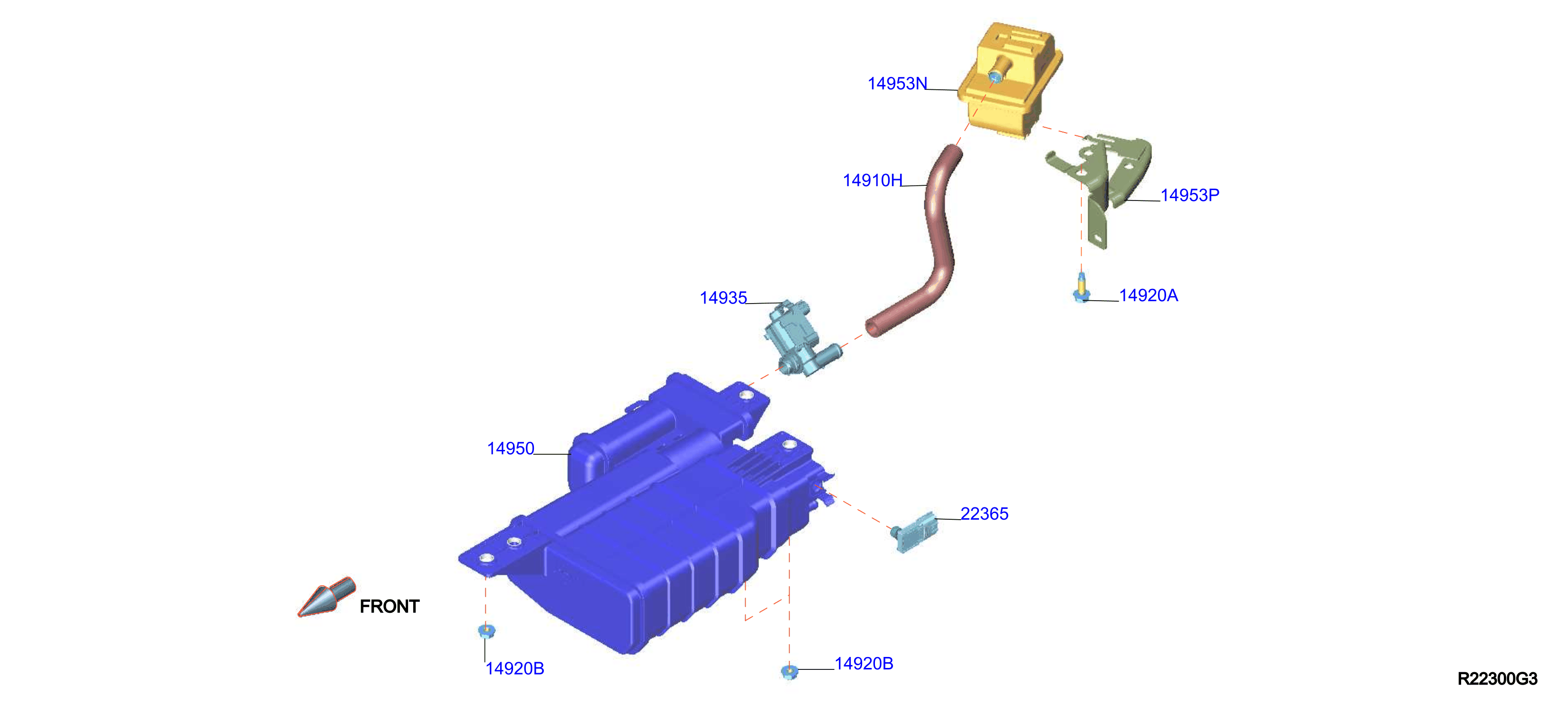 Diagram TUBERÍA DE VACÍO DE CONTROL DEL MOTOR for your Nissan