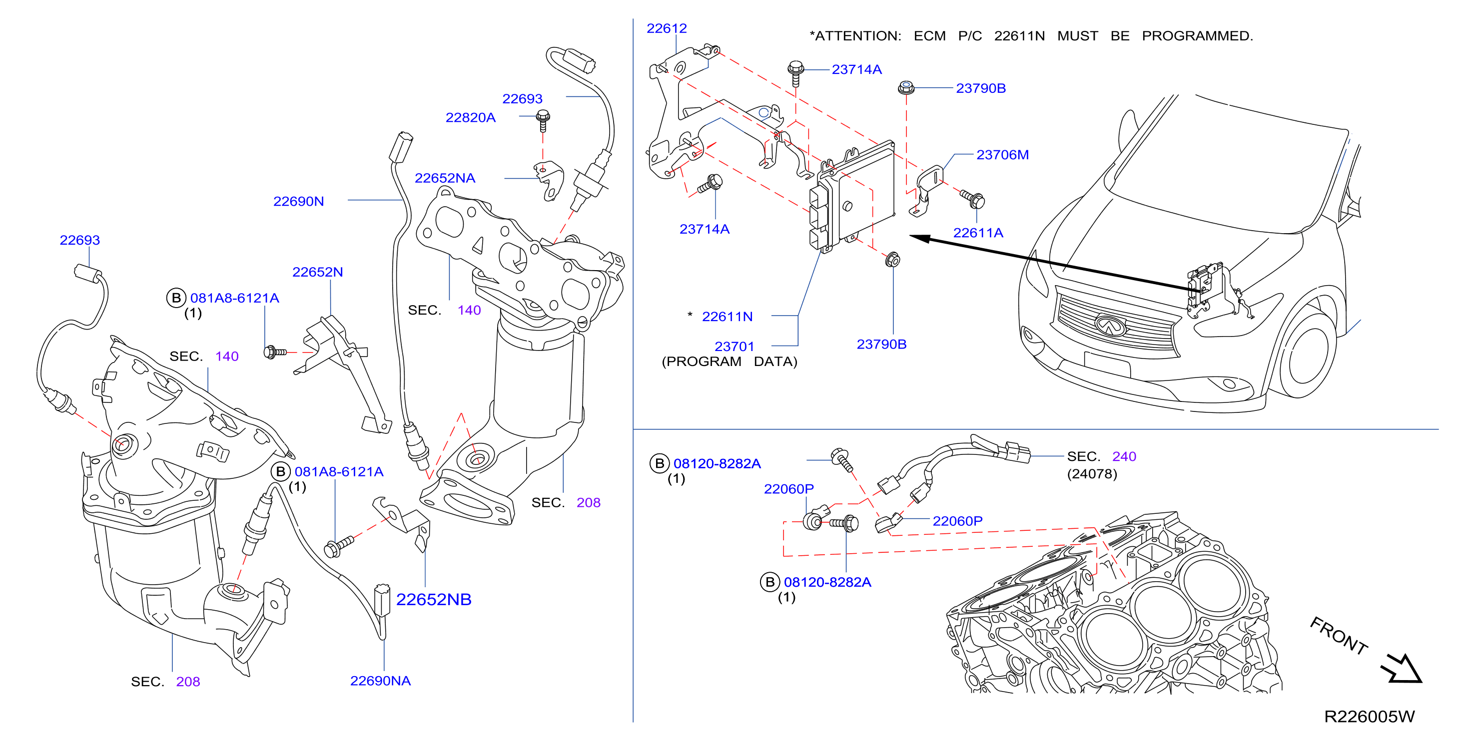 Diagram ENGINE CONTROL MODULE for your 1995 INFINITI