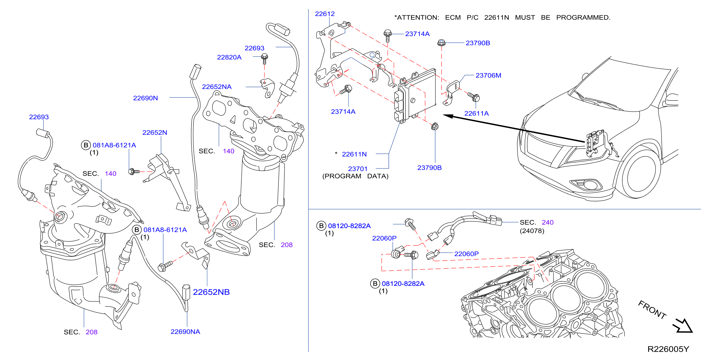 Diagram ENGINE CONTROL MODULE for your Nissan