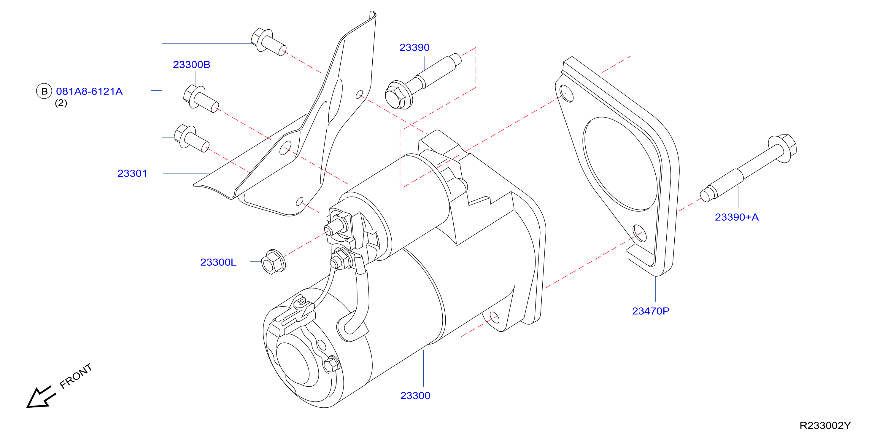 Diagram STARTER MOTOR for your 2017 Nissan Titan Crew Cab SL/BASE  