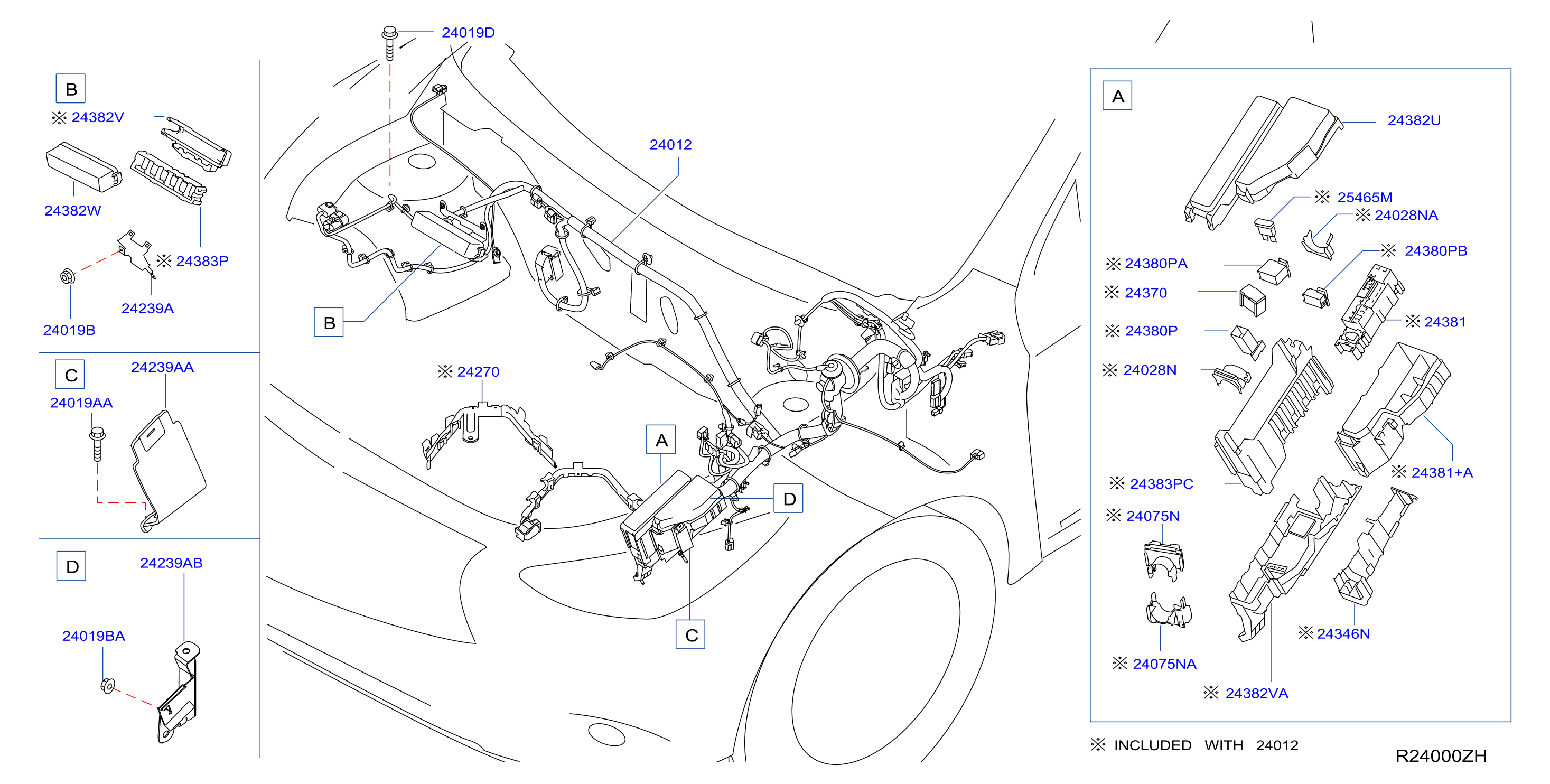 Diagram CABLEADO for your 2020 INFINITI JX35  3.5L V6 CVT AWD 