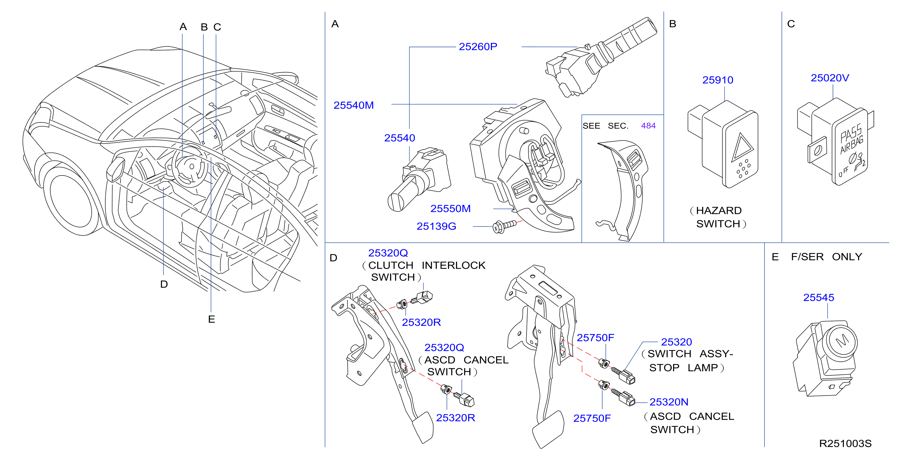 Diagram SWITCH for your Nissan