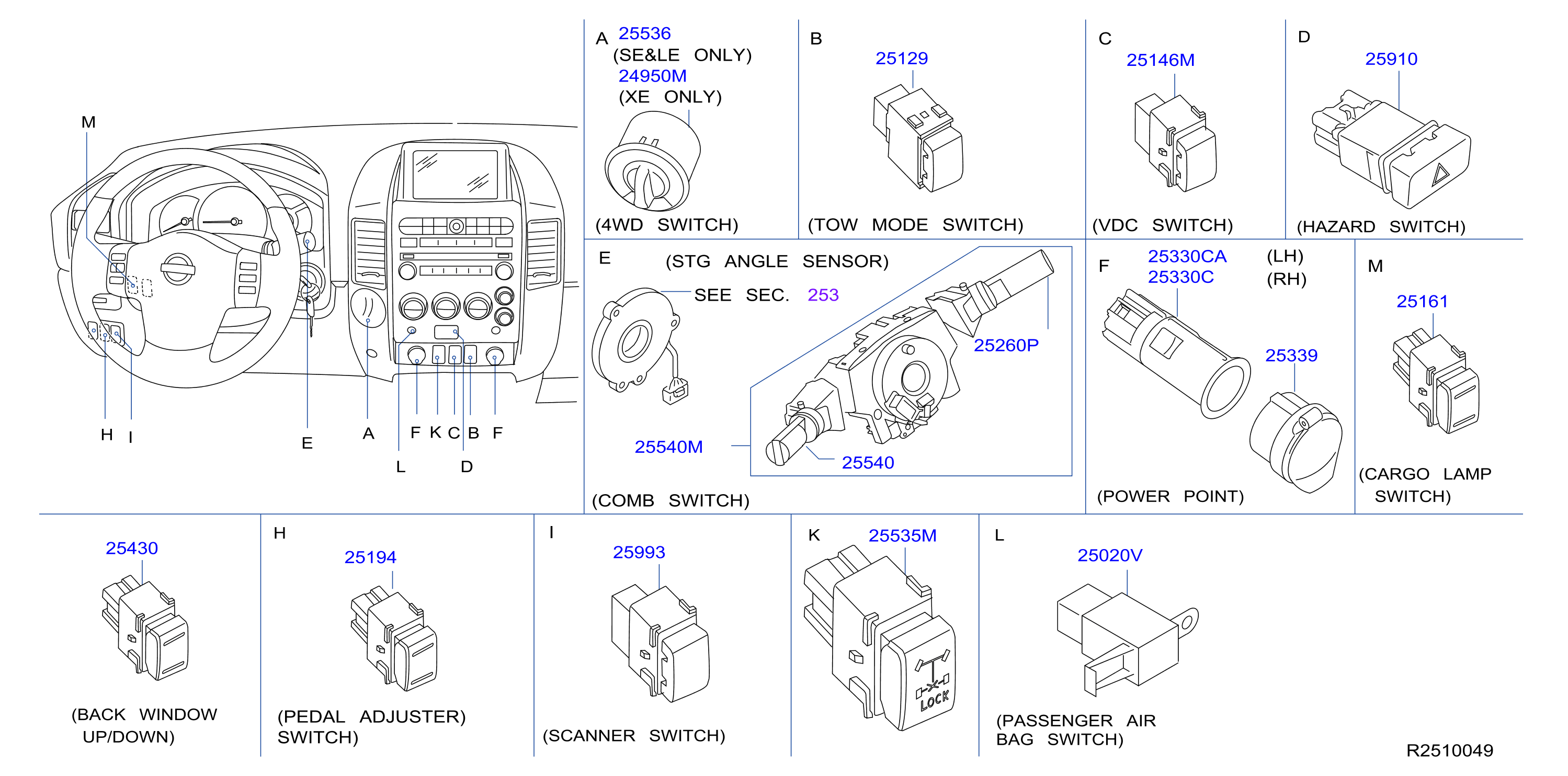 Diagram SWITCH for your 2012 Nissan Titan   