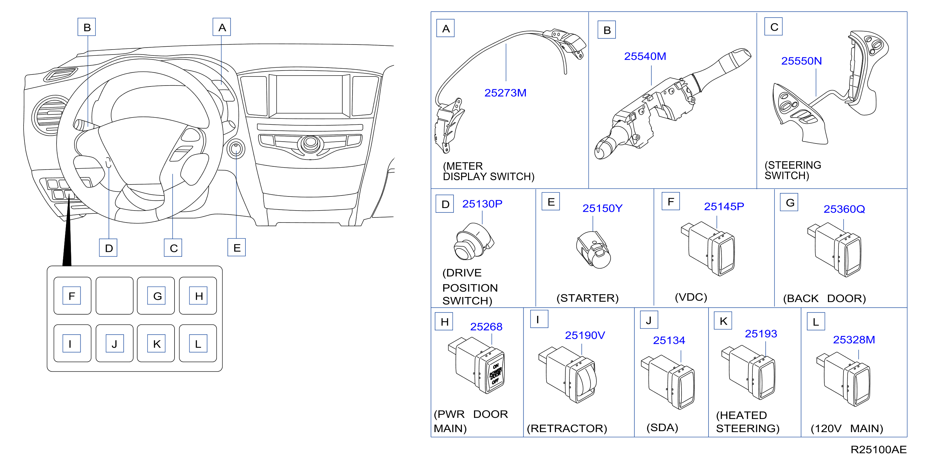 Diagram SWITCH for your INFINITI QX60  