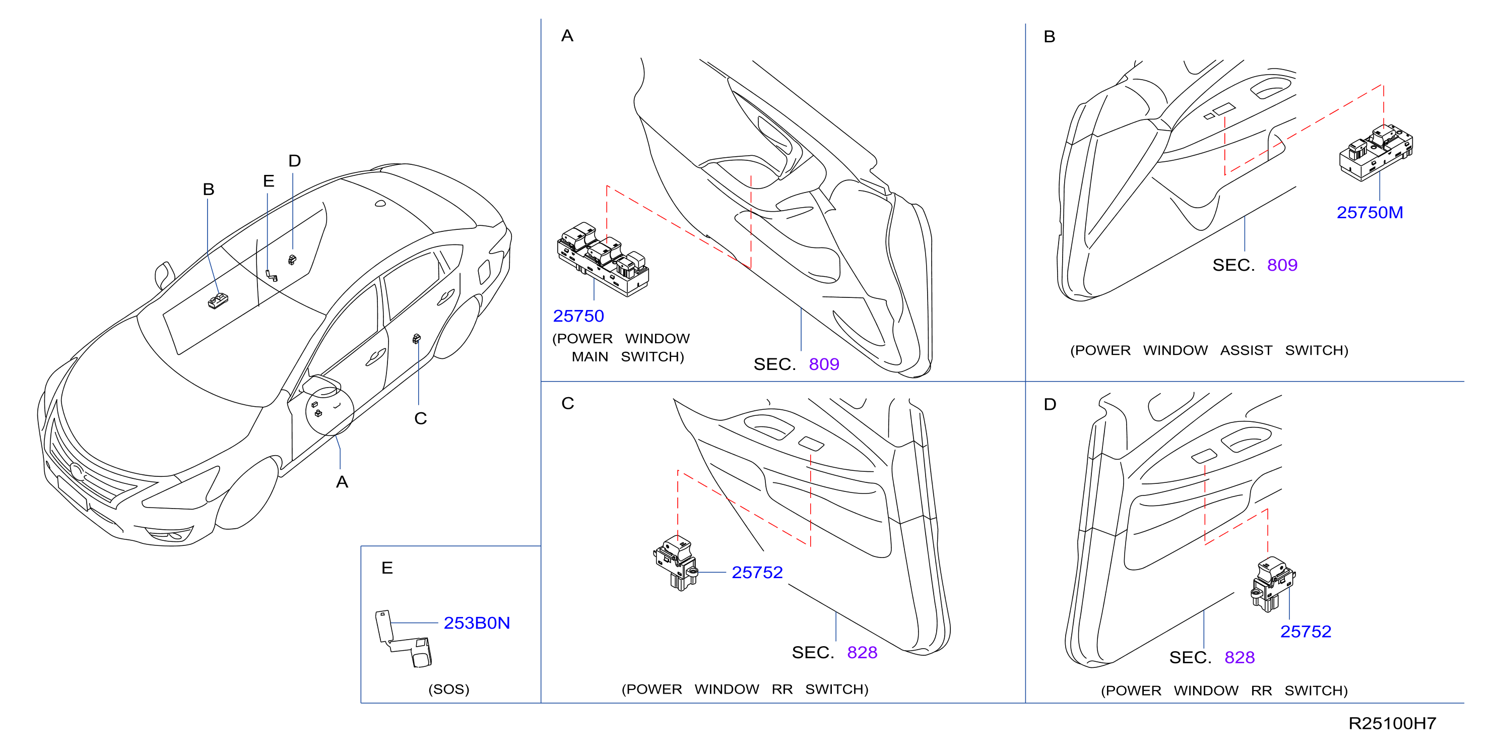 Diagram INTERRUPTOR for your Nissan