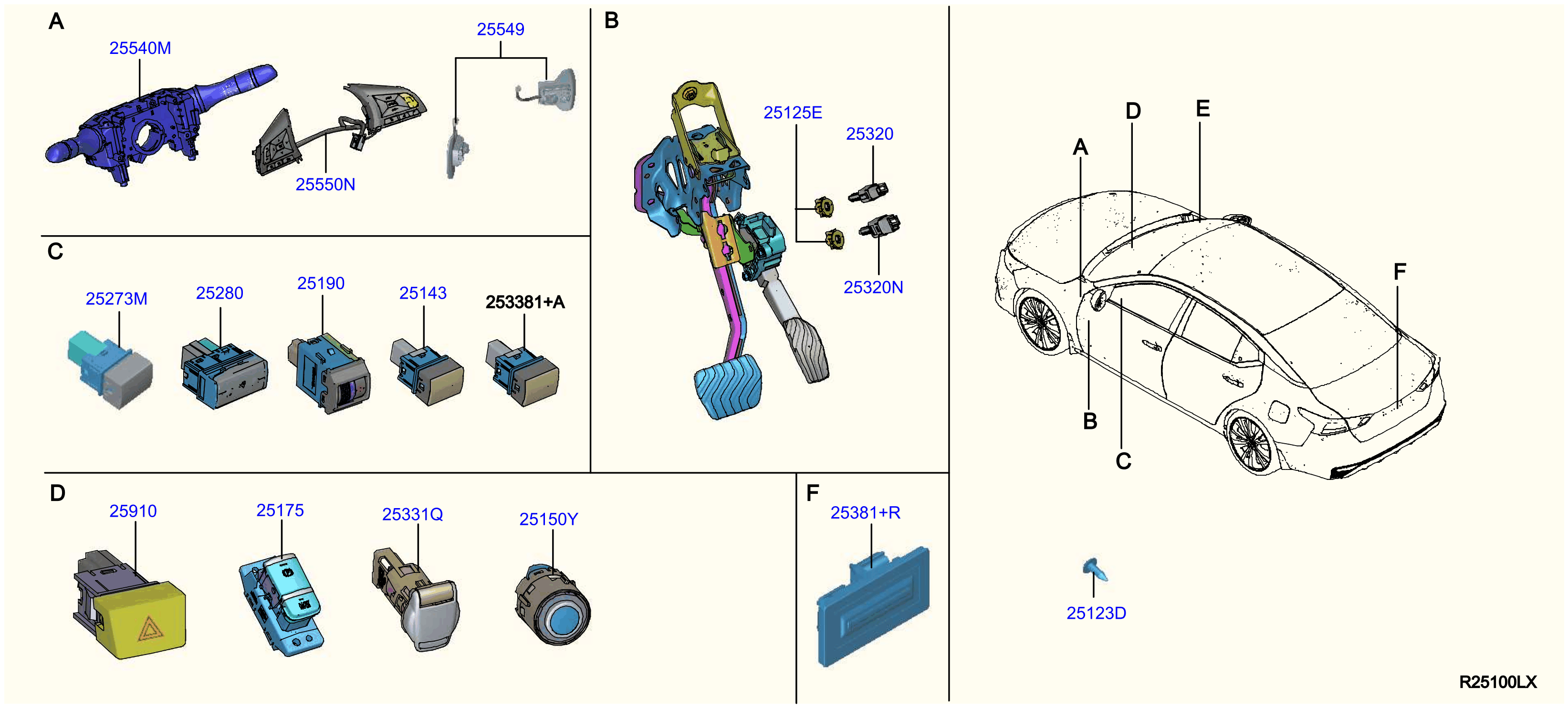 Diagram INTERRUPTOR for your Nissan