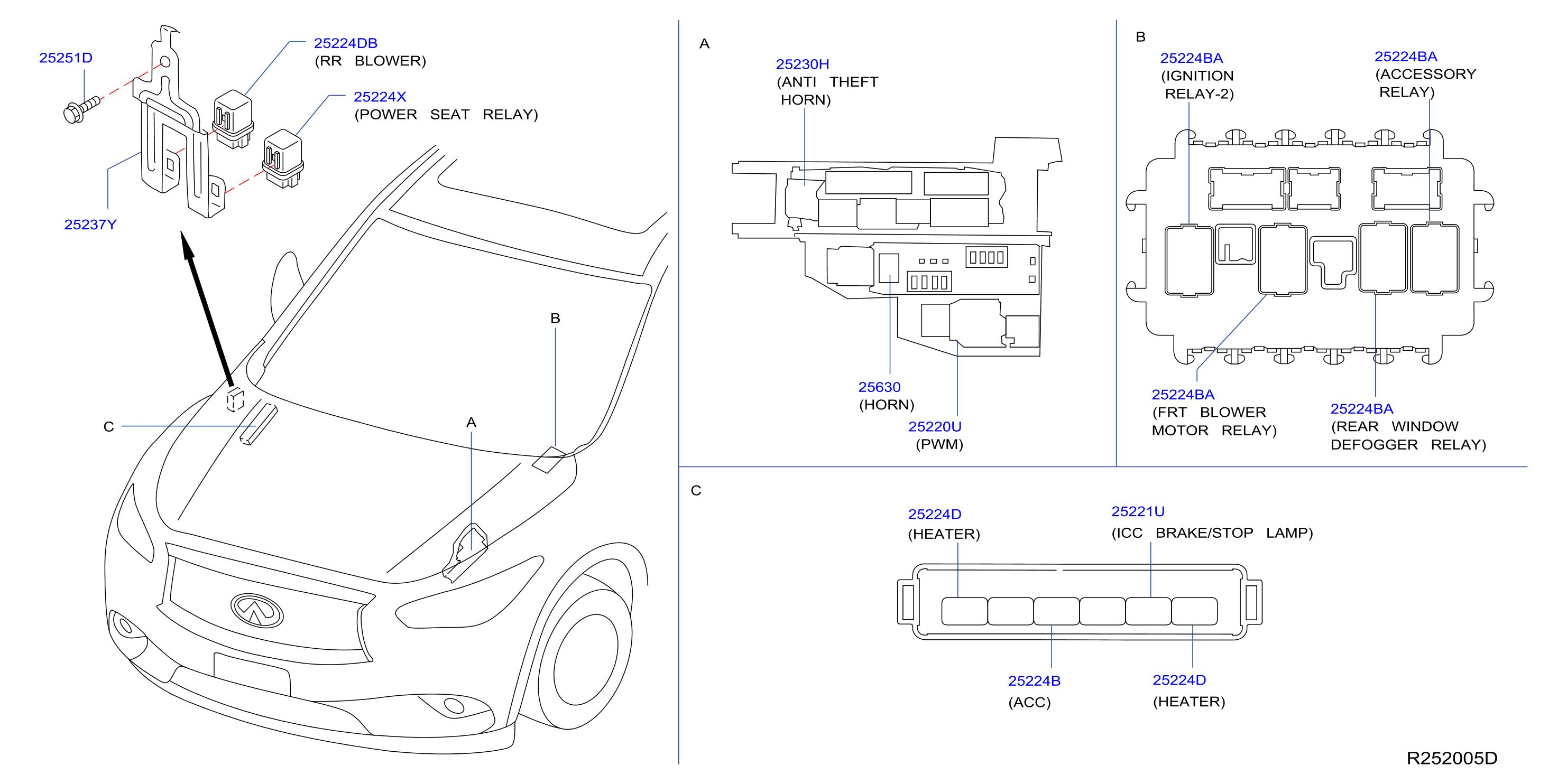 Diagram RELAY for your INFINITI JX35  