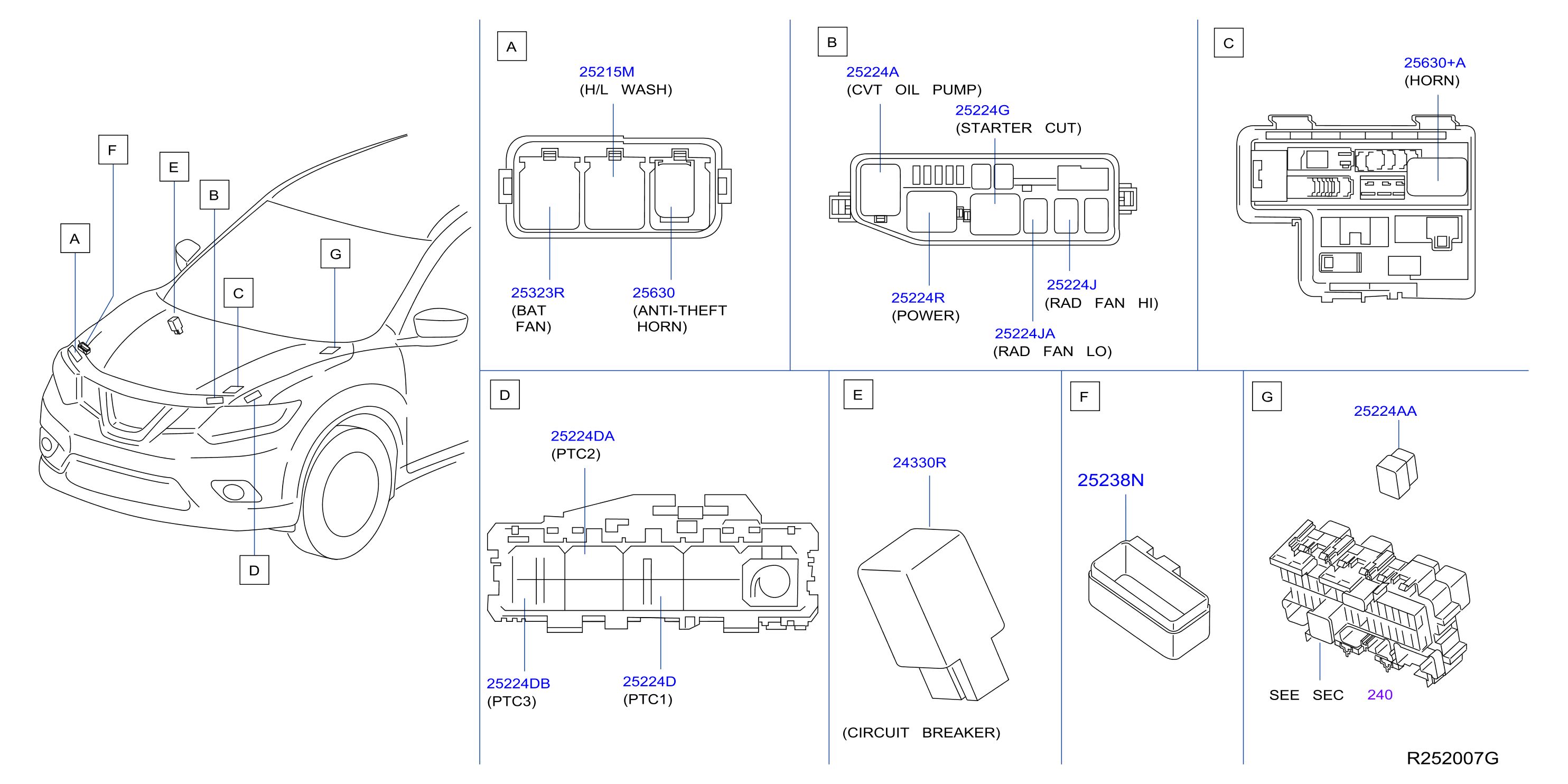 Diagram RELAY for your 2016 Nissan Rogue SL PREMIUM 2ROW 2.5L CVT 2WD 