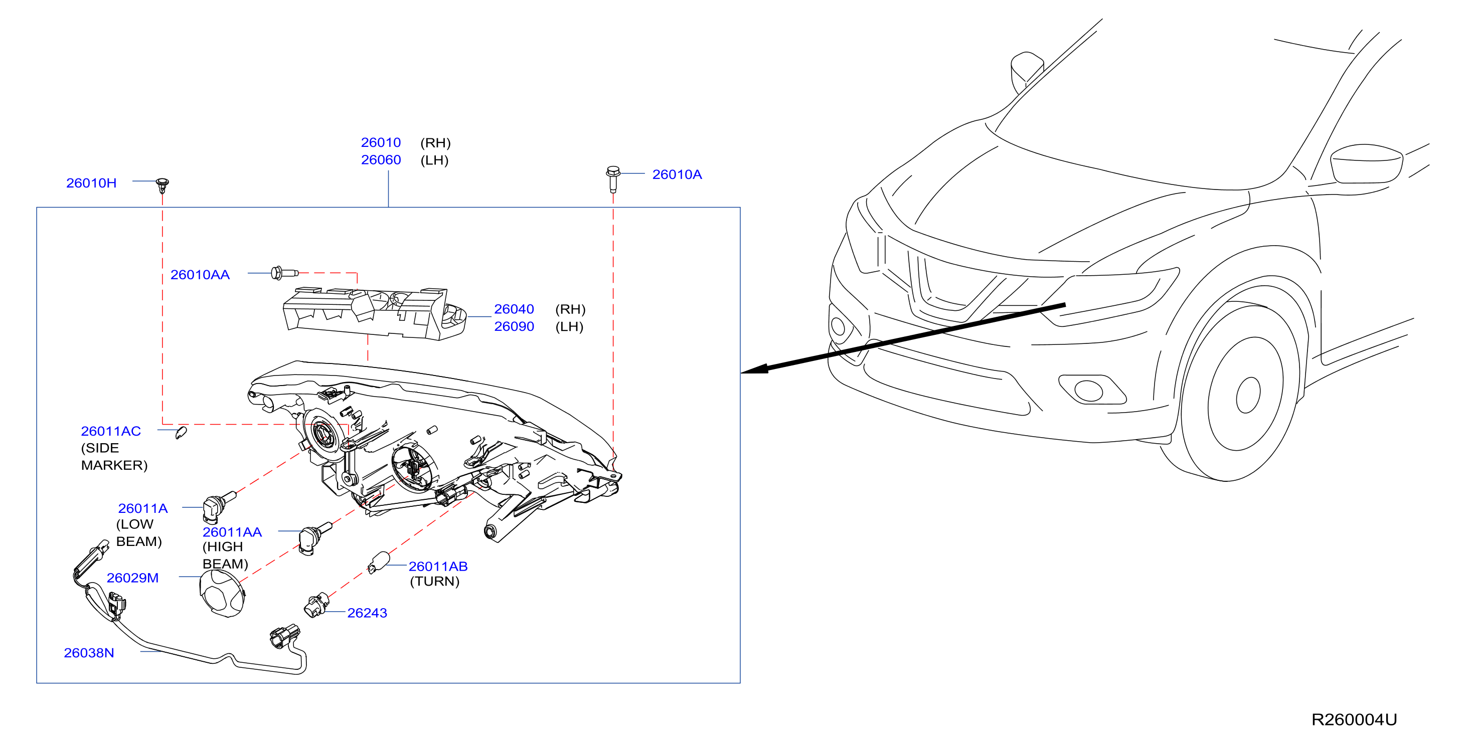 Diagram FARO for your 2020 Nissan Rogue S 2ROW 2.5L CVT 2WD 