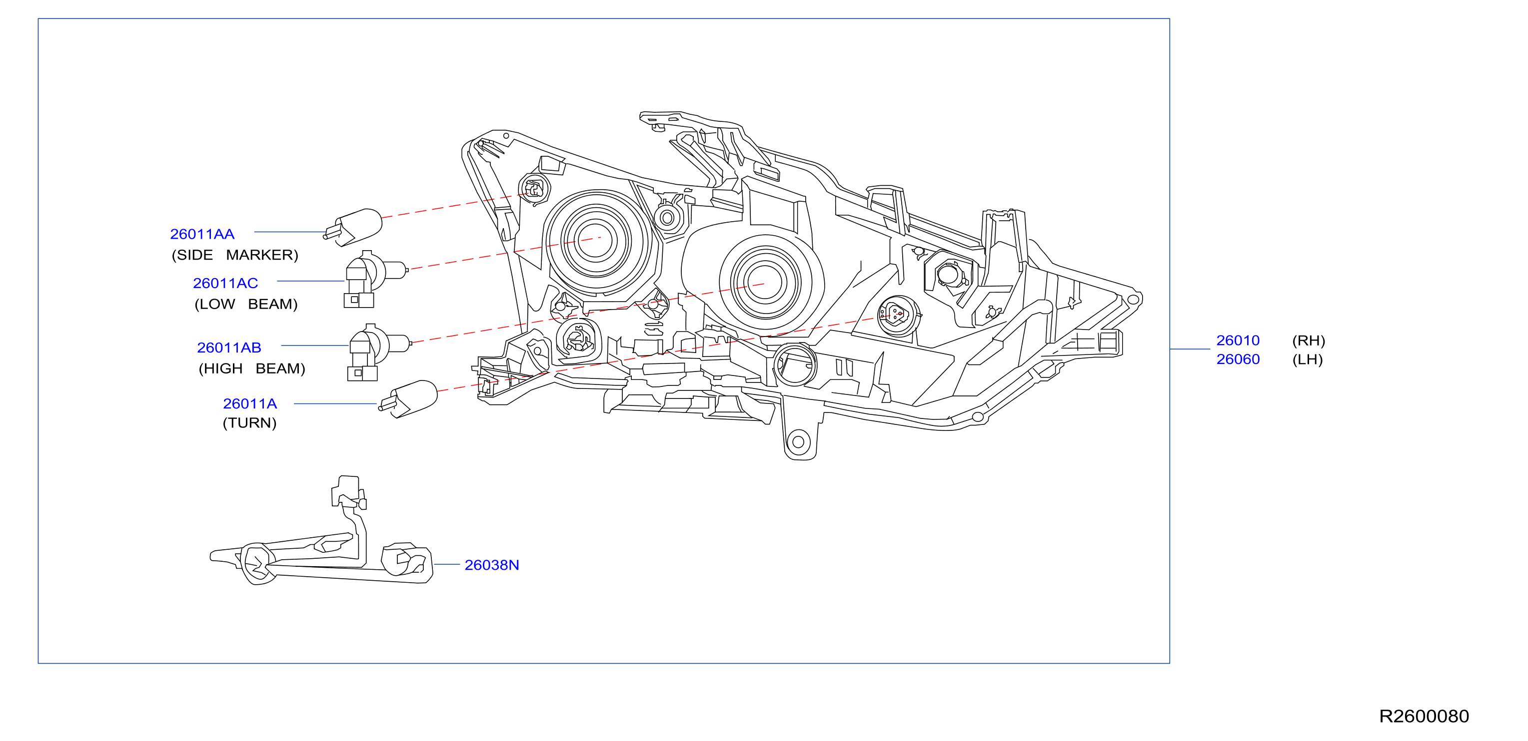 Diagram HEADLAMP for your Nissan