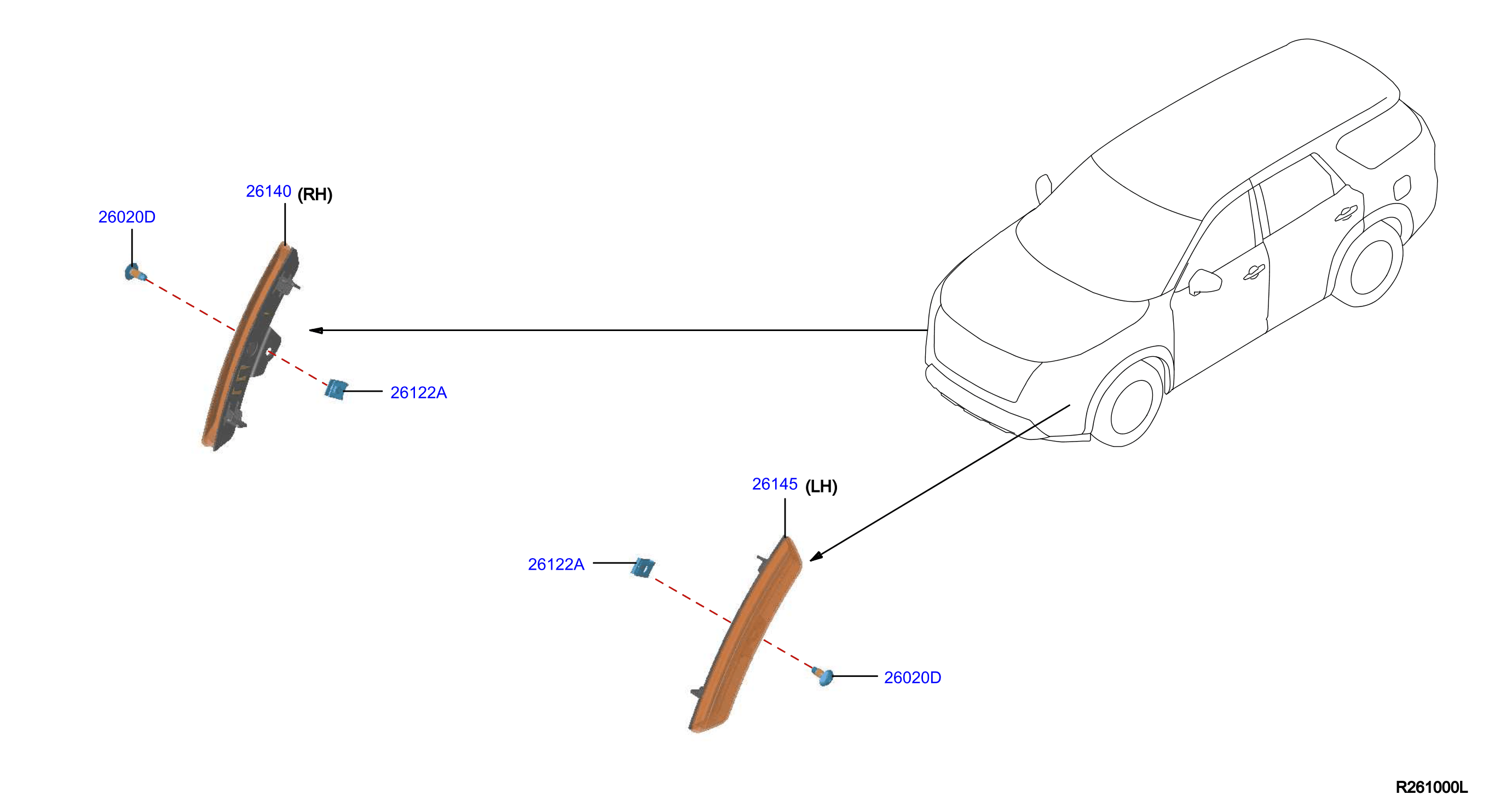 Diagram FRONT COMBINATION LAMP for your INFINITI