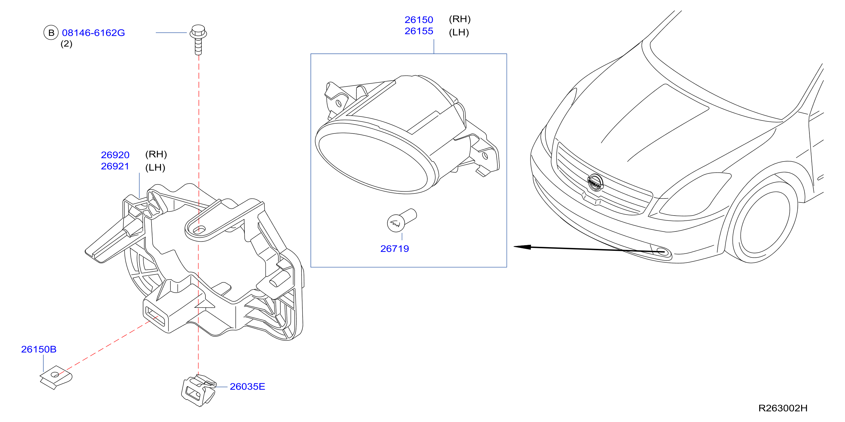 Diagram FOG,DAYTIME RUNNING & DRIVING LAMP for your Nissan Frontier  