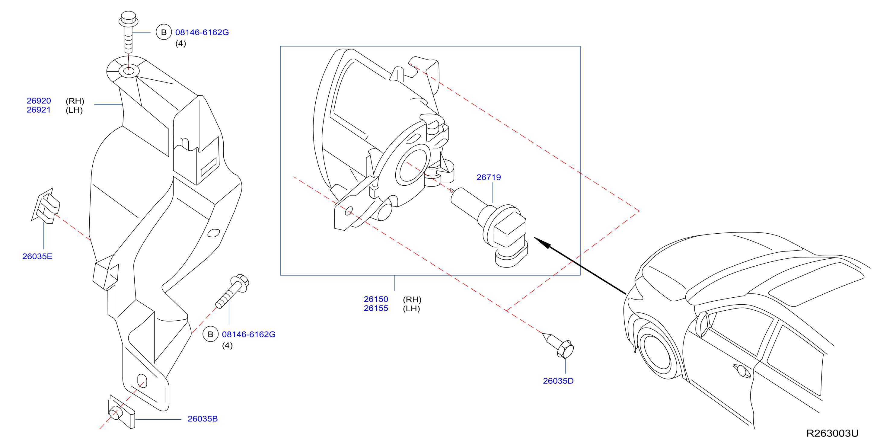 Diagram FOG,DAYTIME RUNNING & DRIVING LAMP for your 1990 Nissan Pathfinder   