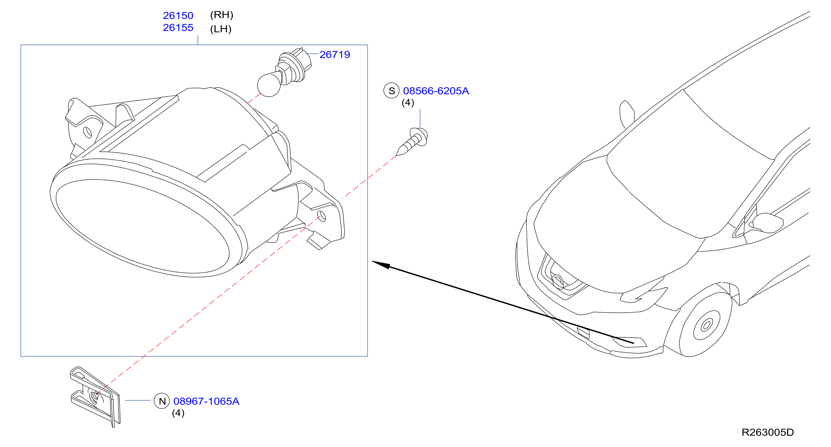 Diagram FOG,DAYTIME RUNNING & DRIVING LAMP for your 2015 Nissan Frontier   
