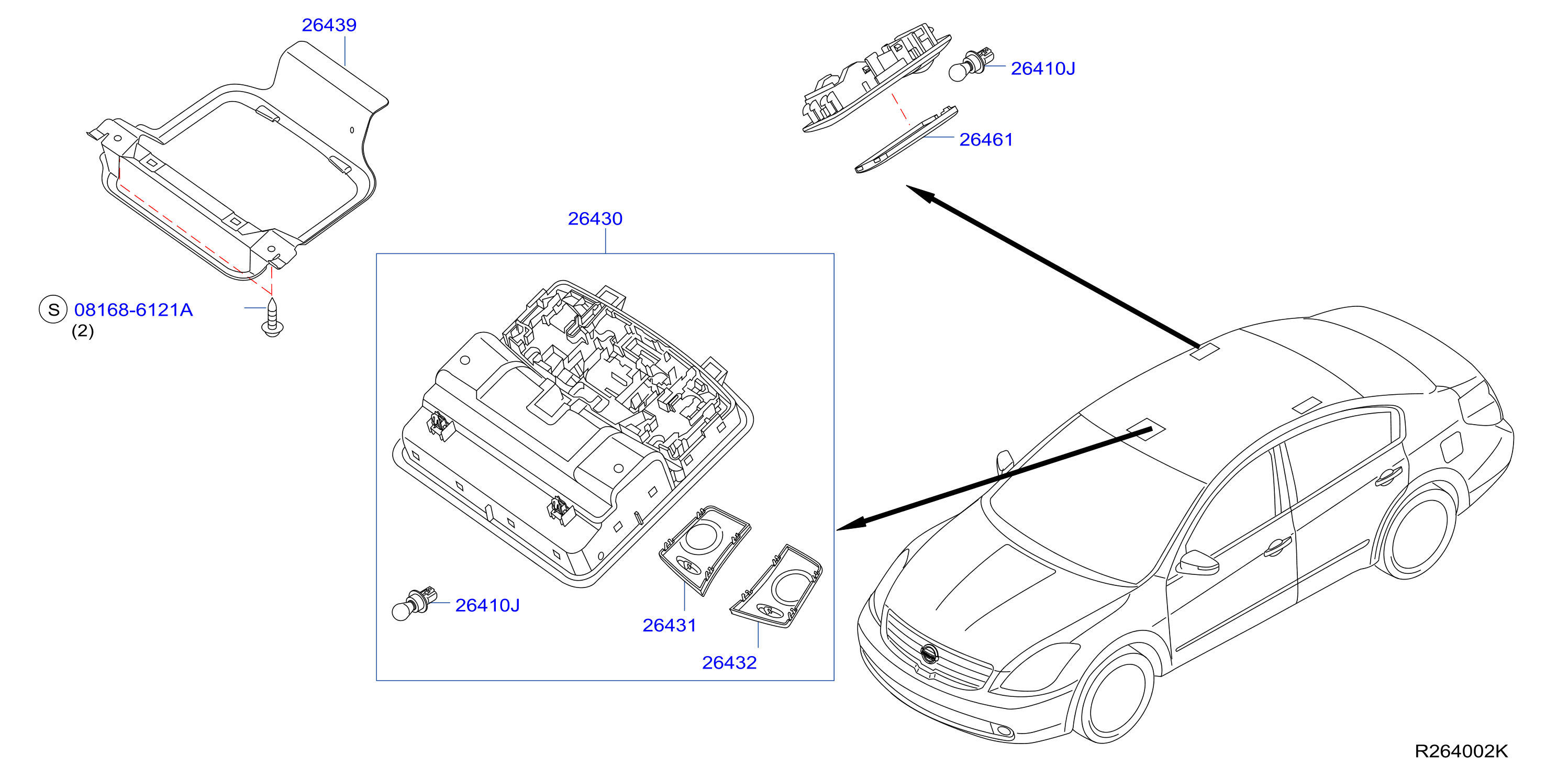 Diagram ROOM LAMP for your 2017 Nissan 370Z   
