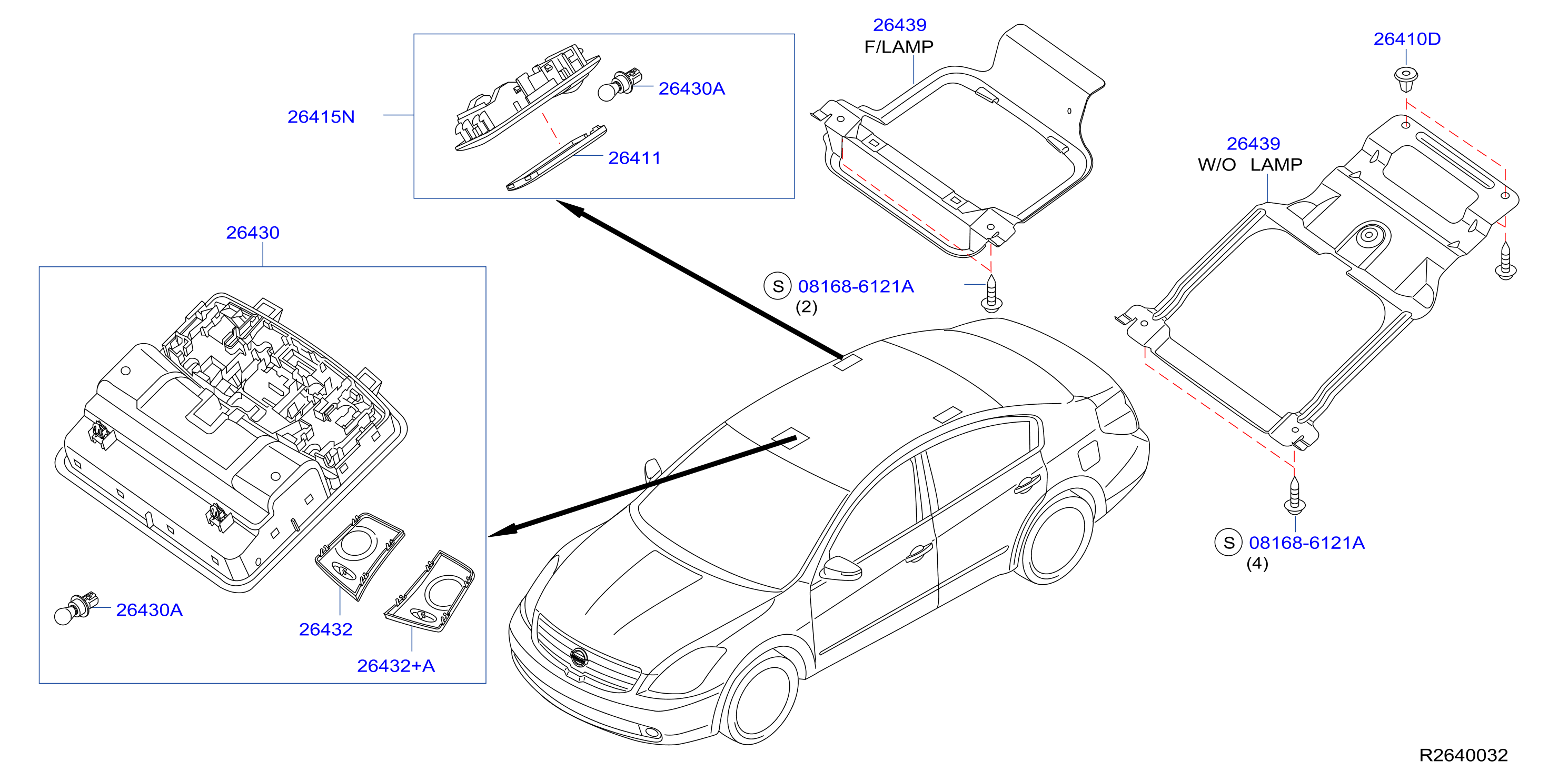 Diagram ROOM LAMP for your 2009 Nissan Altima   