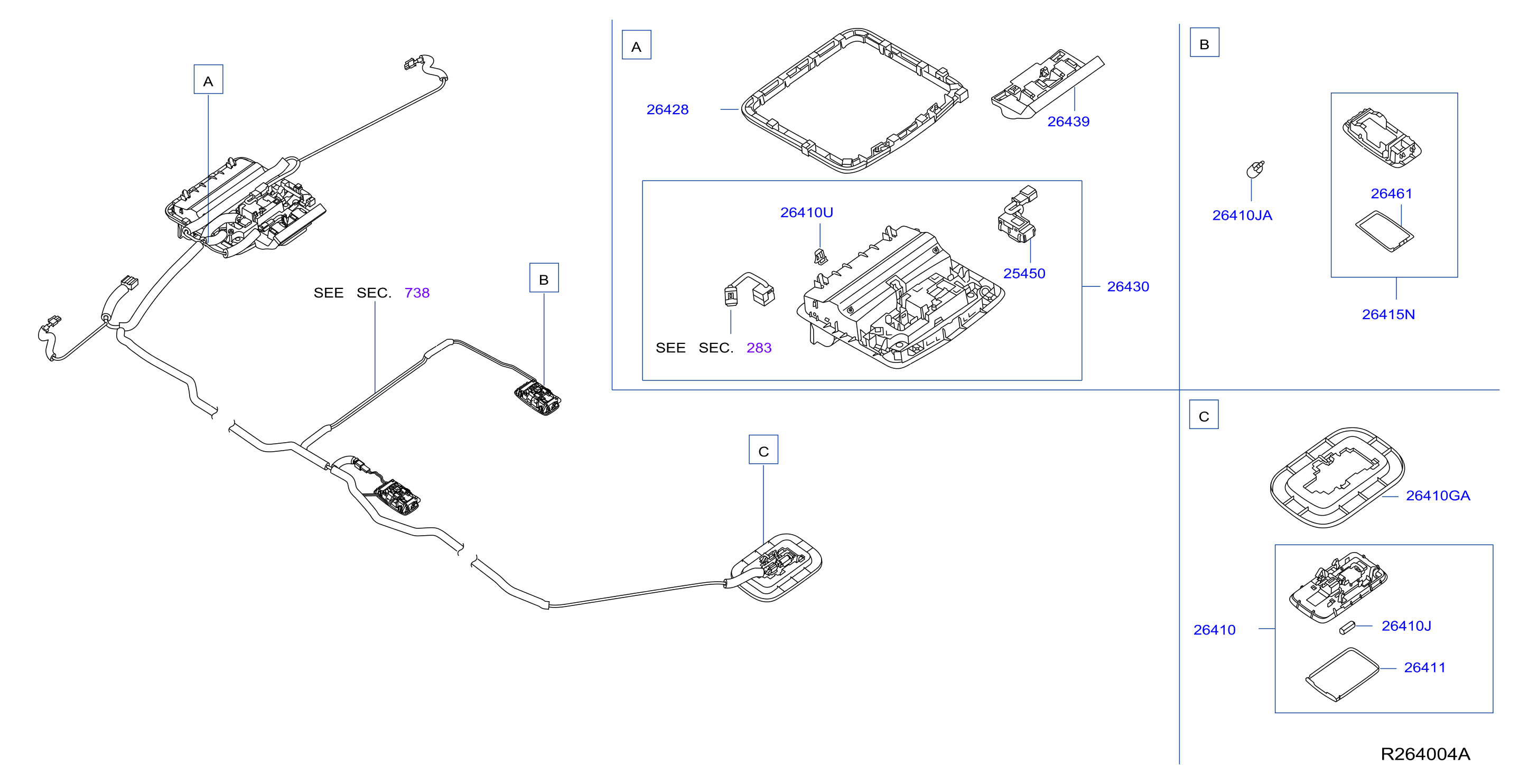 Diagram ROOM LAMP for your Nissan