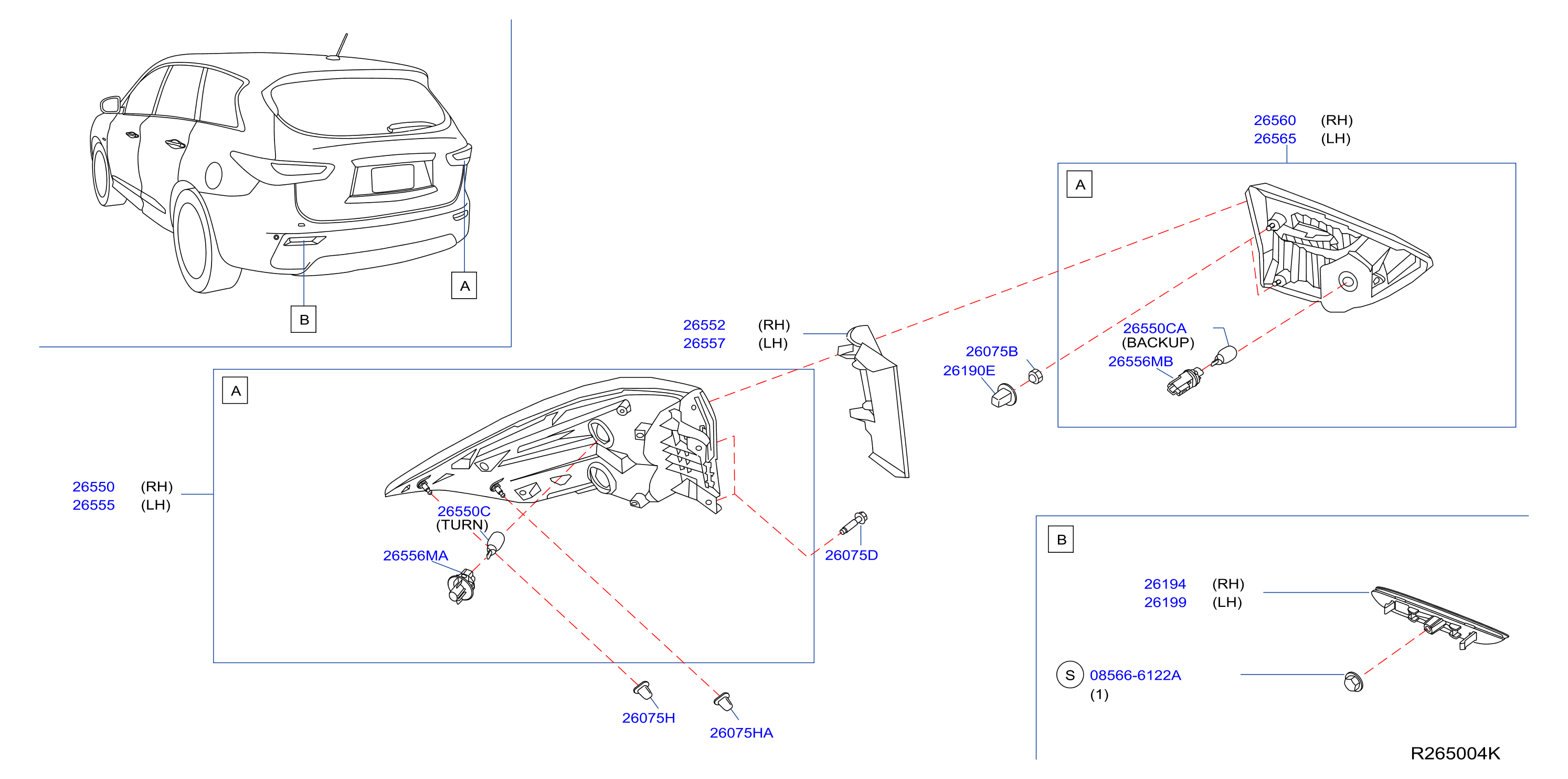 Diagram REAR COMBINATION LAMP for your Nissan Pathfinder  