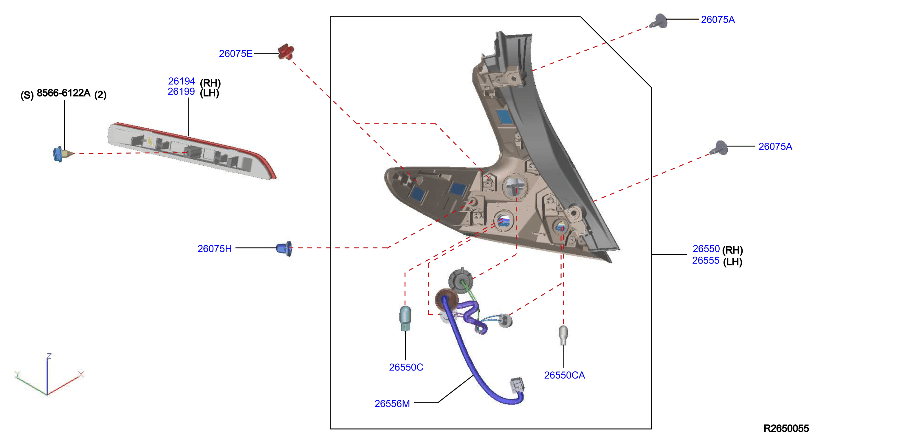 Diagram REAR COMBINATION LAMP for your 2015 Nissan Versa Note   