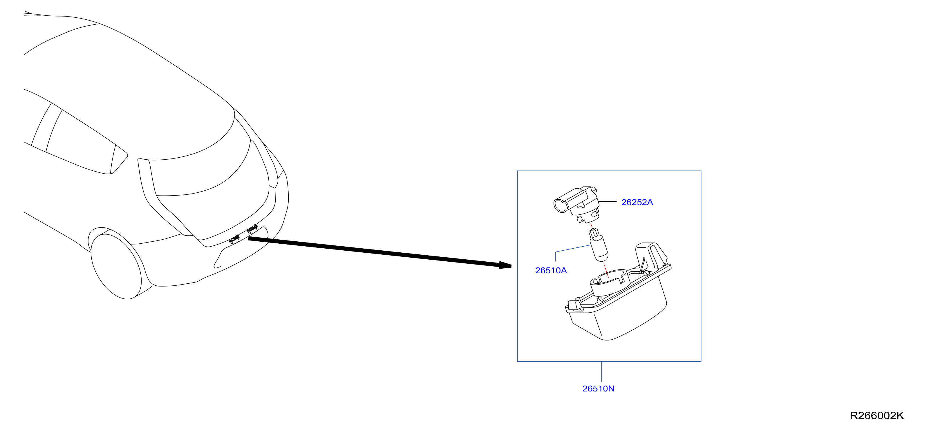 Diagram LICENCE PLATE LAMP for your 2012 Nissan Leaf   