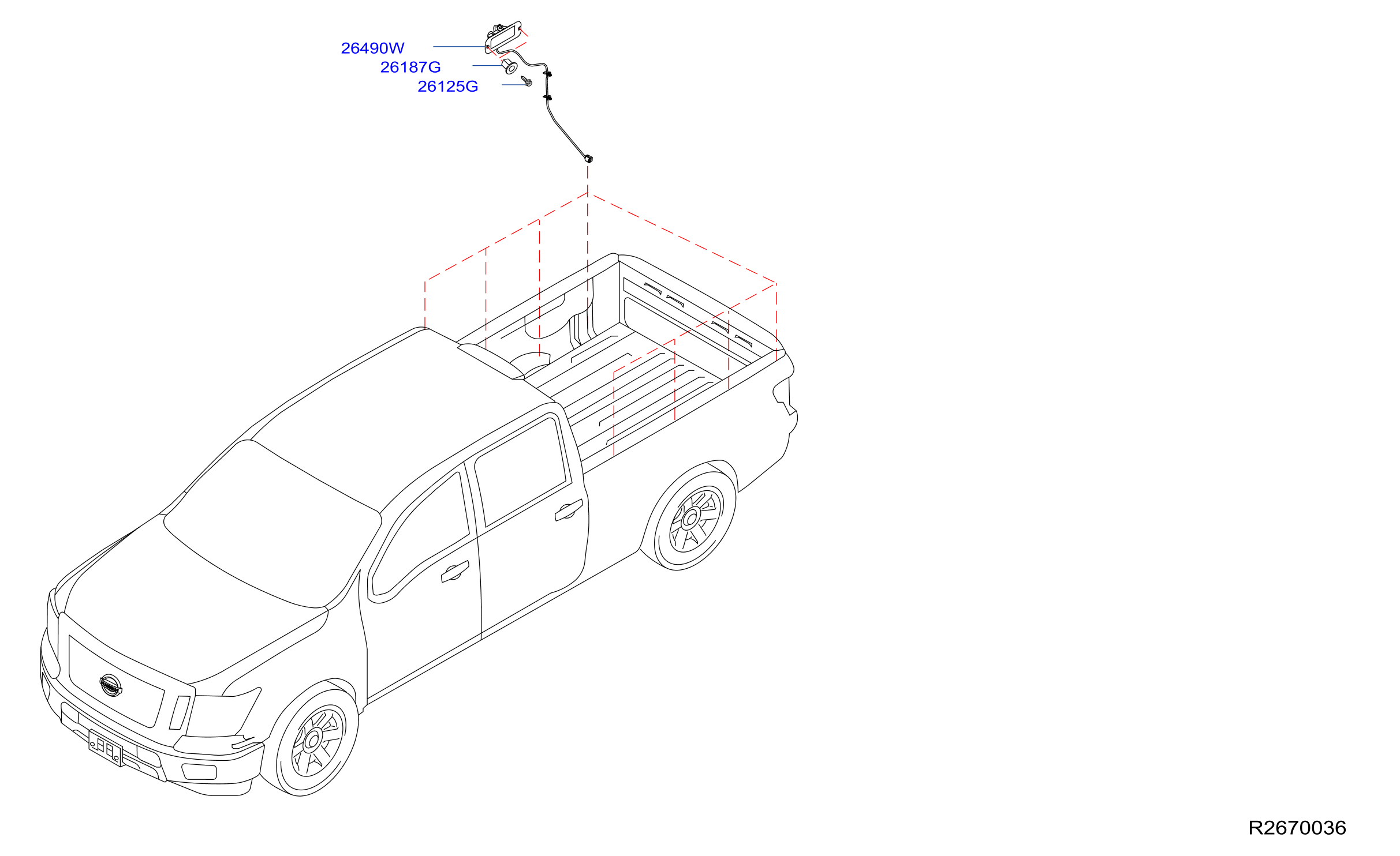 2020 Nissan Titan XD Crew Cab SV/BASE Cargo Area Light (Rear 