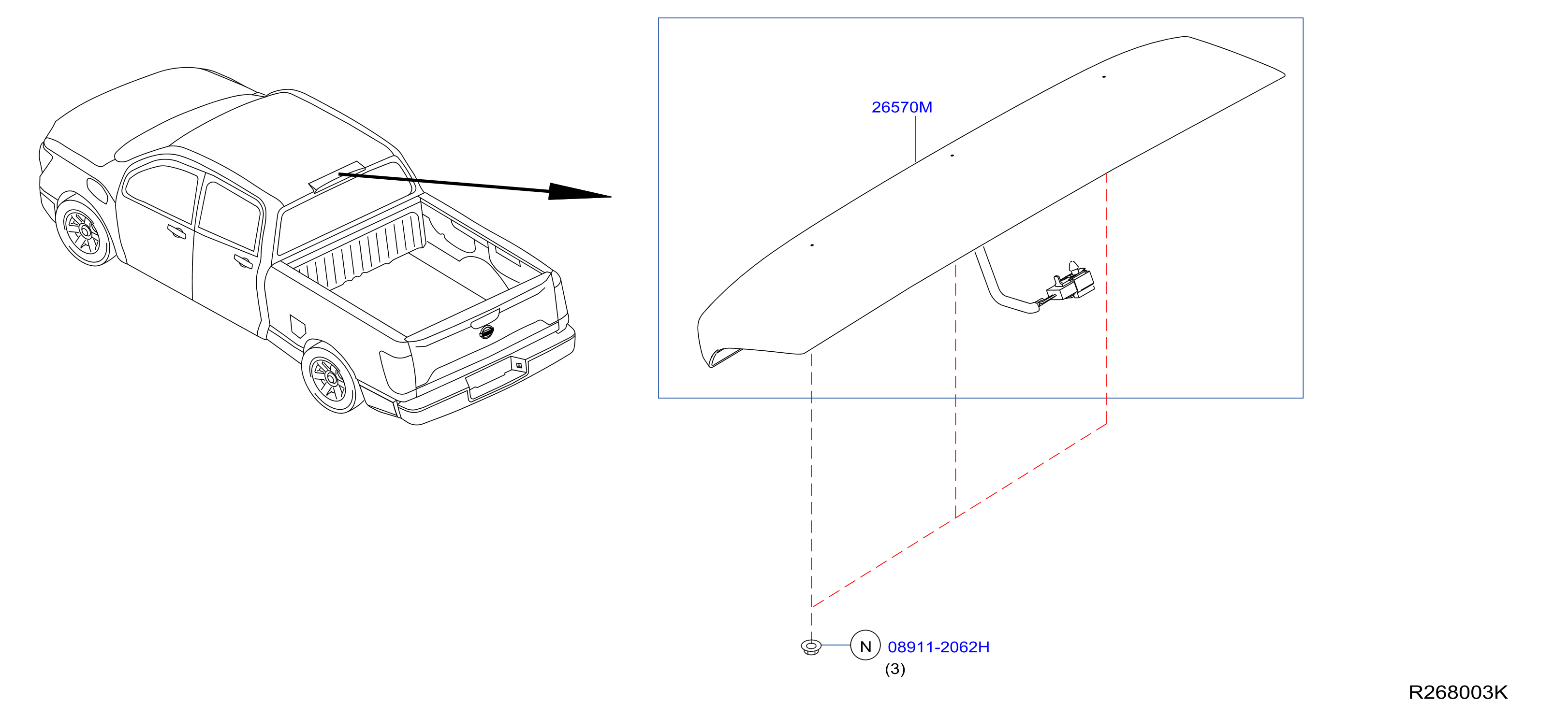 Diagram HIGH MOUNTING STOP LAMP for your Nissan Titan  