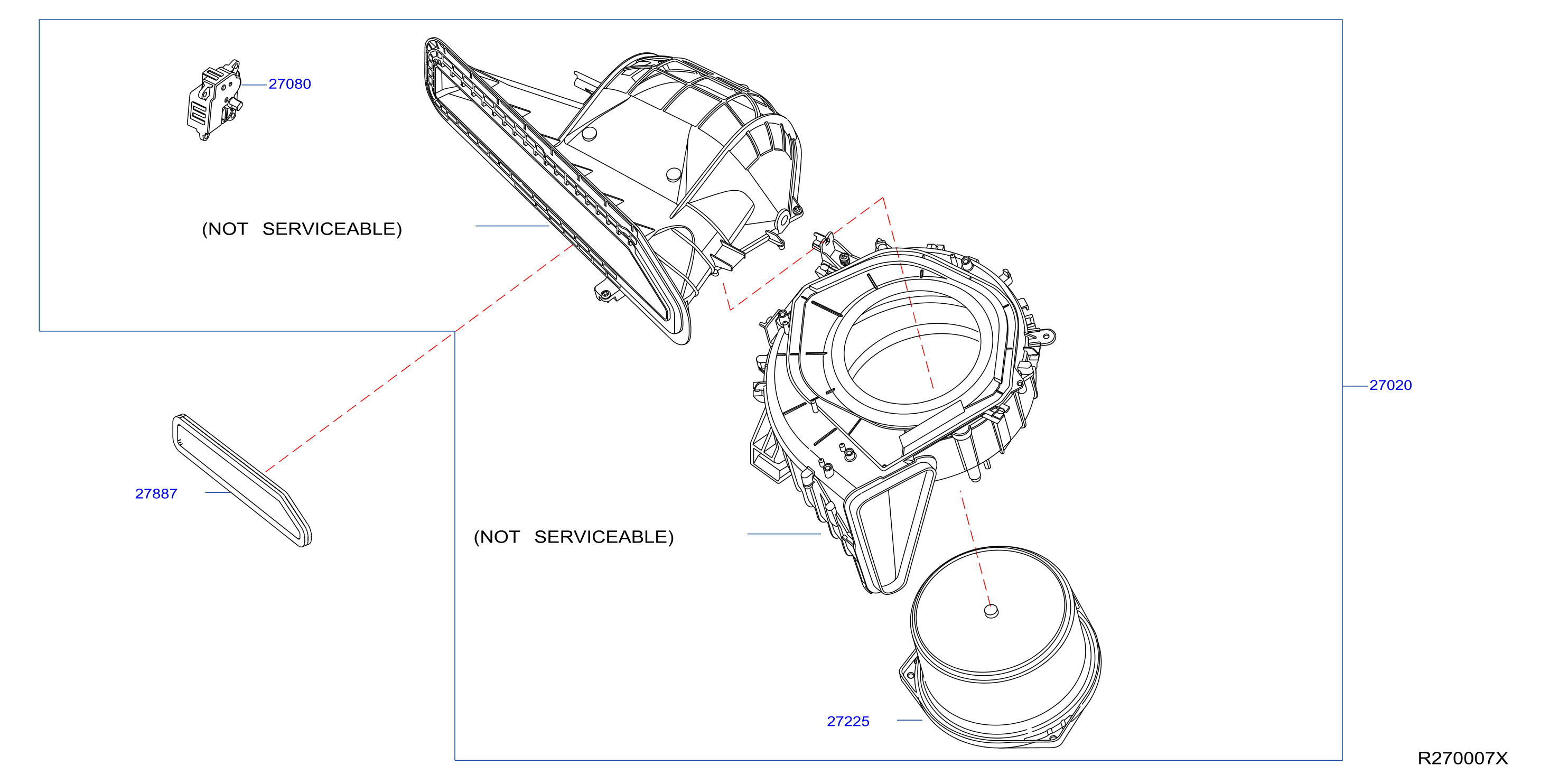 Diagram HEATER & BLOWER UNIT for your Nissan Pathfinder  