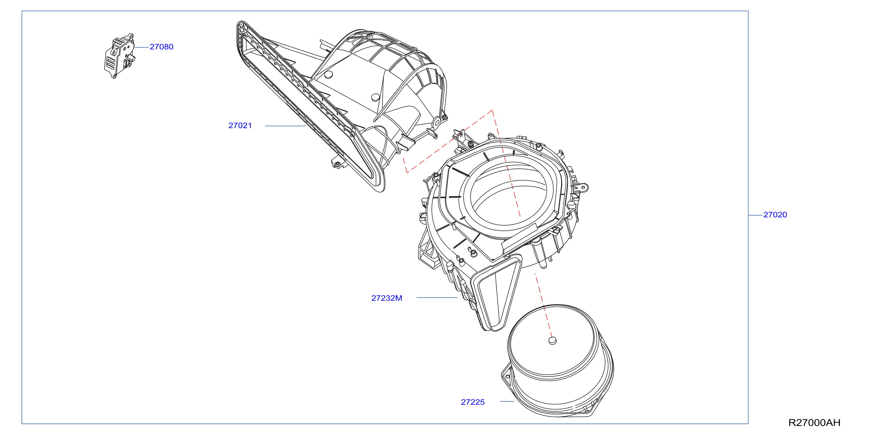 Diagram HEATER & BLOWER UNIT for your Nissan Z  