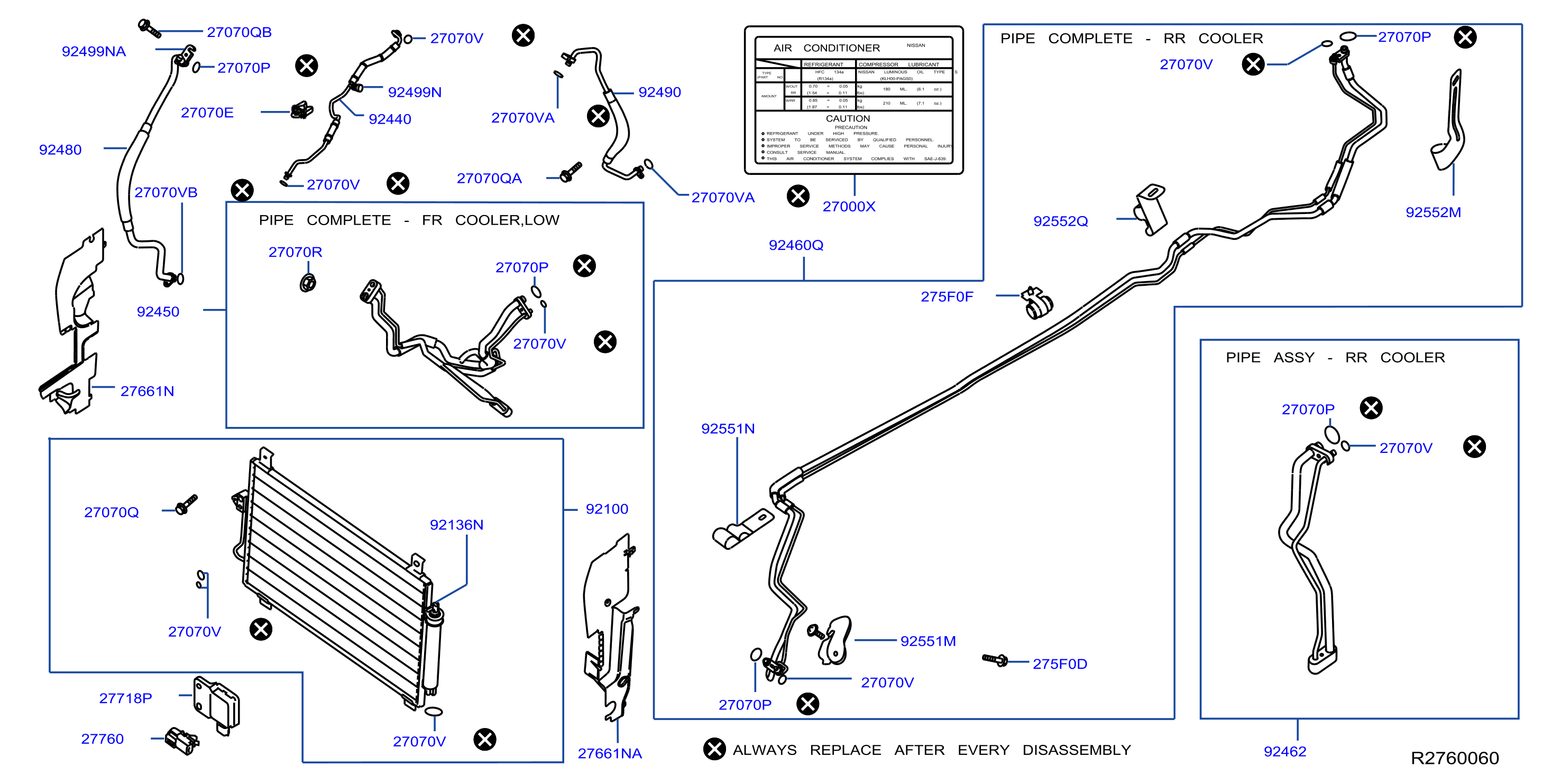 Diagram CONDENSADOR, DEPÓSITO LÍQUIDO Y TUBERÍA for your 2015 INFINITI JX35   