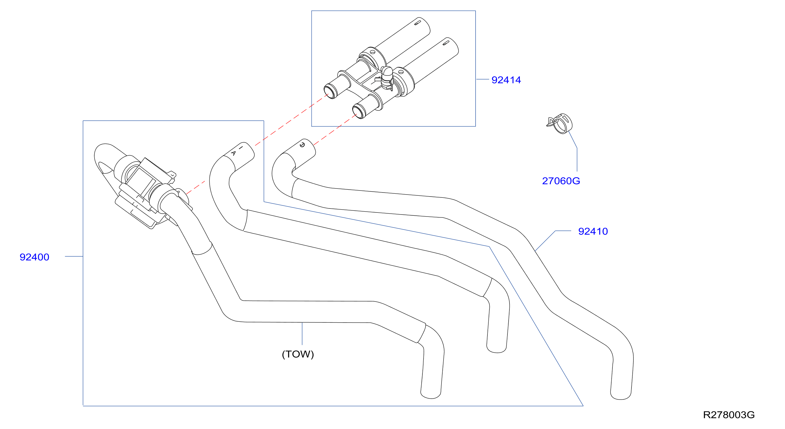 Diagram HEATER PIPING for your Nissan NV1500  